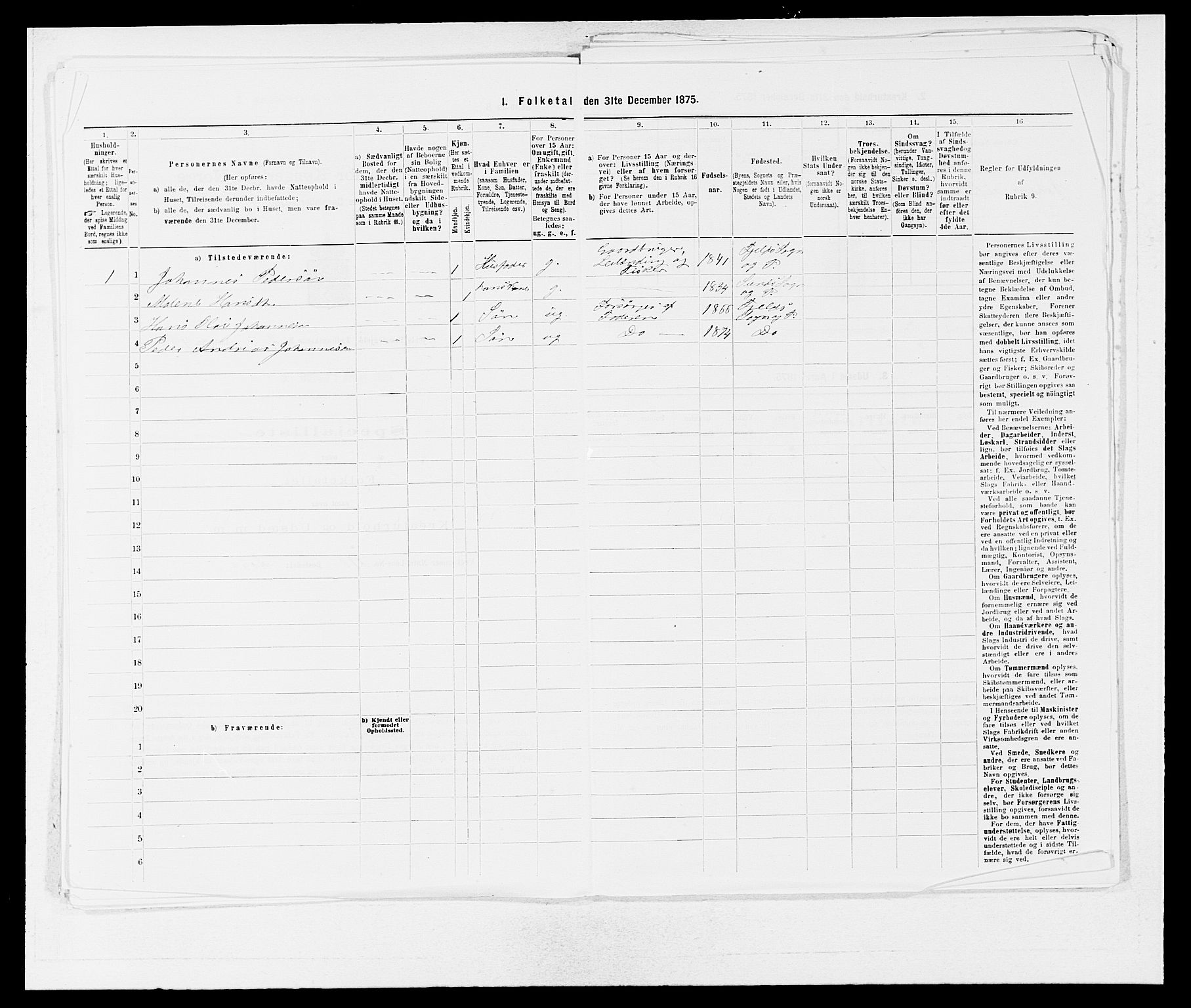 SAB, 1875 census for 1246P Fjell, 1875, p. 220