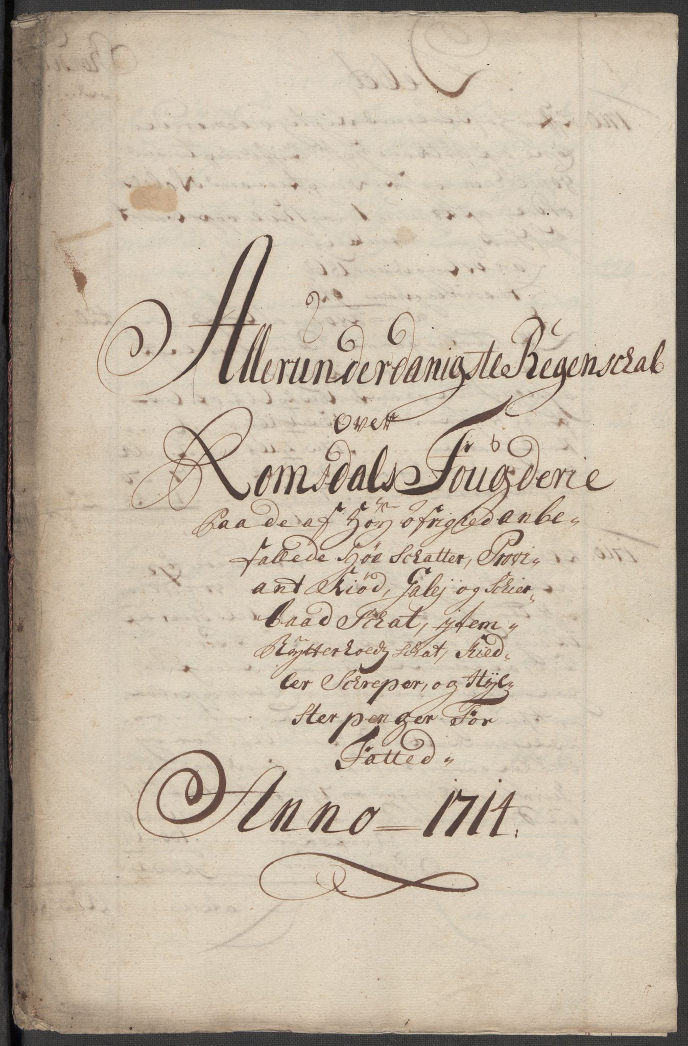 Rentekammeret inntil 1814, Reviderte regnskaper, Fogderegnskap, AV/RA-EA-4092/R55/L3662: Fogderegnskap Romsdal, 1713-1714, p. 503