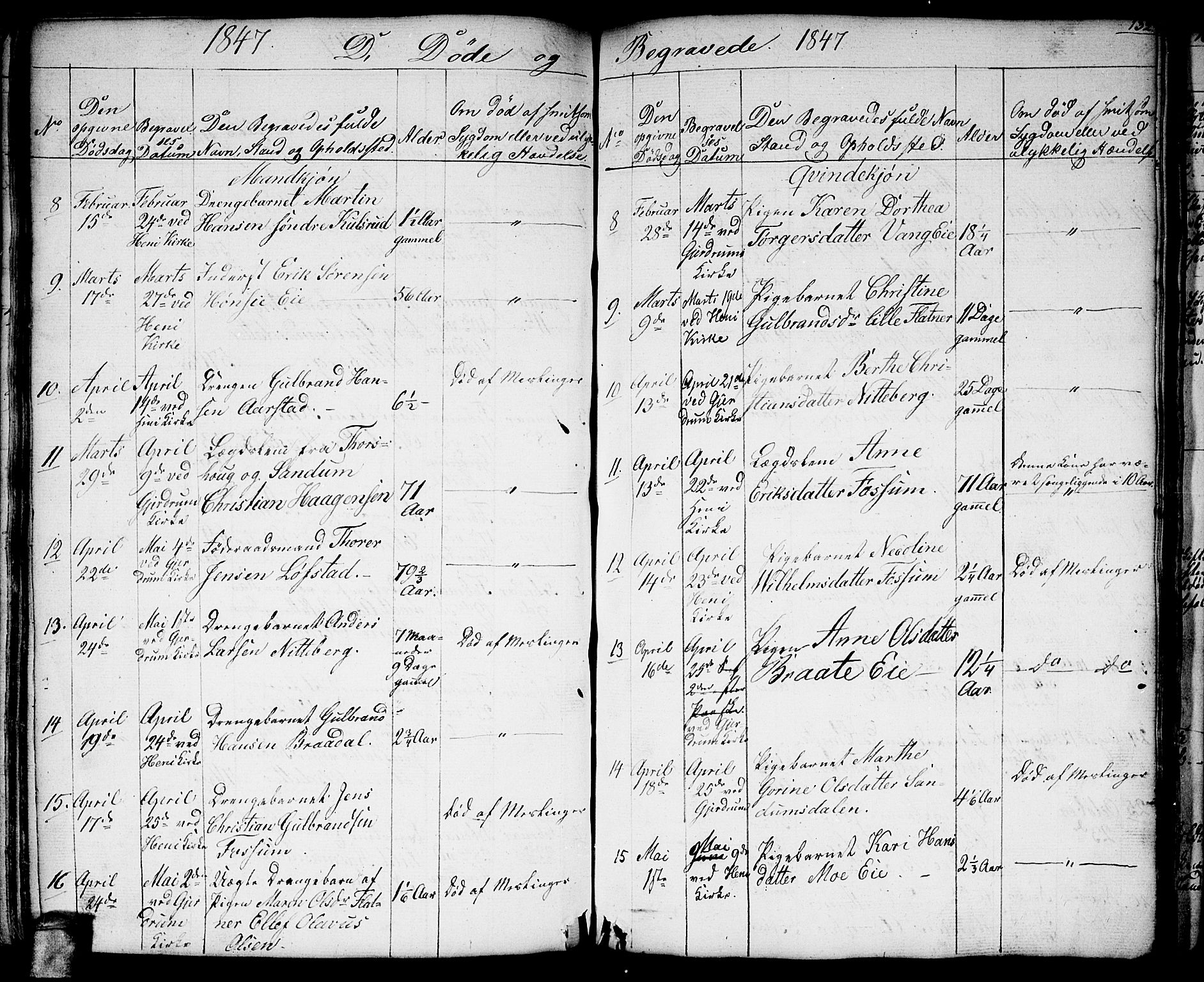 Gjerdrum prestekontor Kirkebøker, SAO/A-10412b/G/Ga/L0002: Parish register (copy) no. I 2, 1836-1850, p. 132