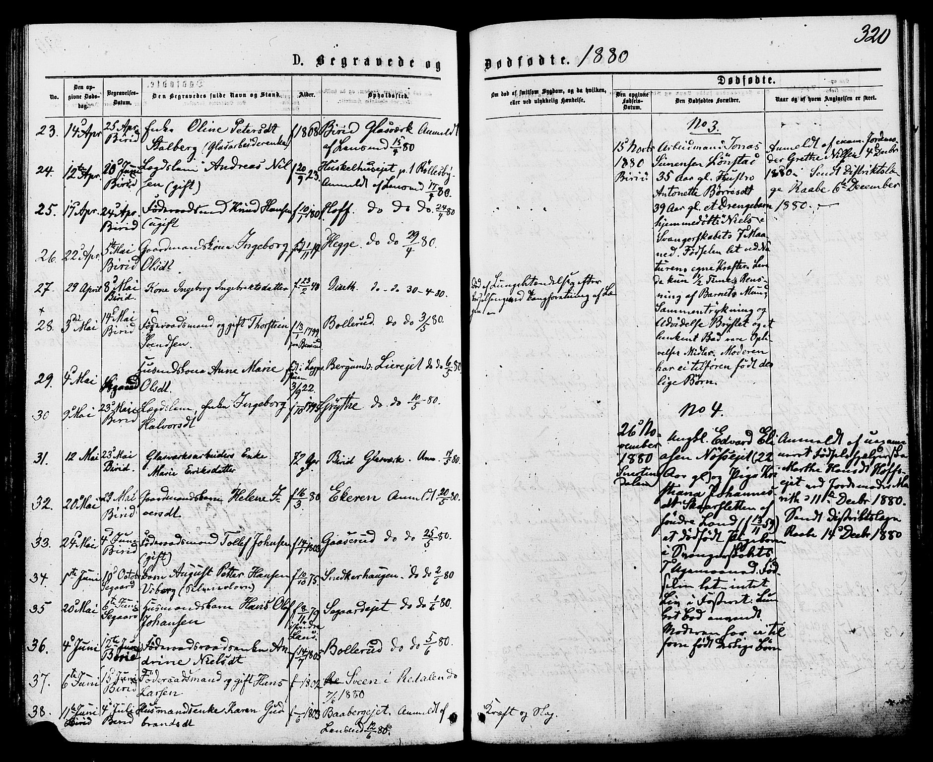 Biri prestekontor, AV/SAH-PREST-096/H/Ha/Haa/L0006: Parish register (official) no. 6, 1877-1886, p. 320