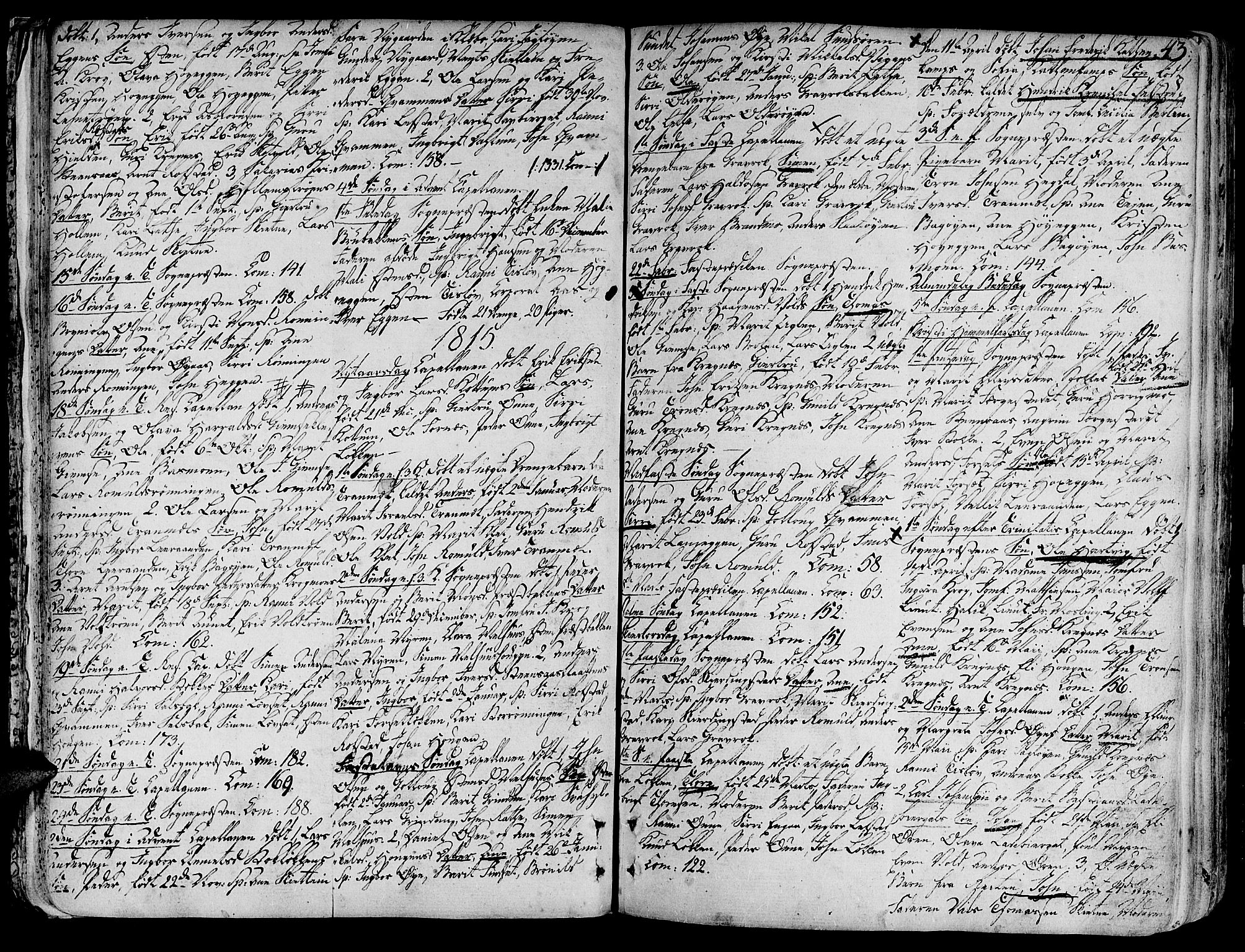 Ministerialprotokoller, klokkerbøker og fødselsregistre - Sør-Trøndelag, SAT/A-1456/691/L1061: Parish register (official) no. 691A02 /1, 1768-1815, p. 43