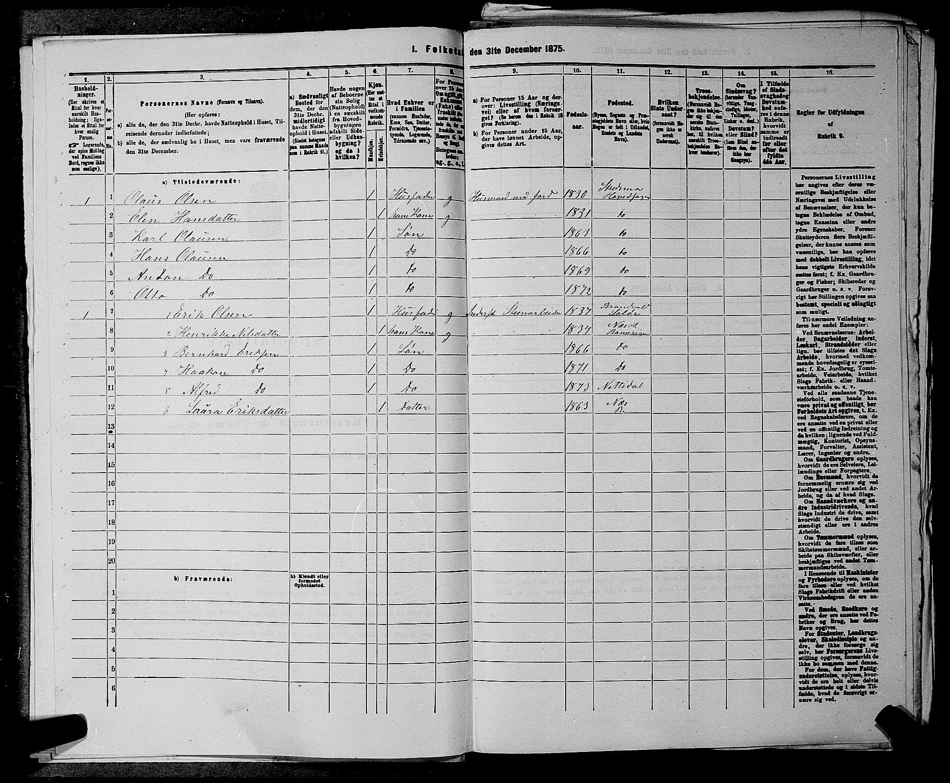 RA, 1875 census for 0231P Skedsmo, 1875, p. 521