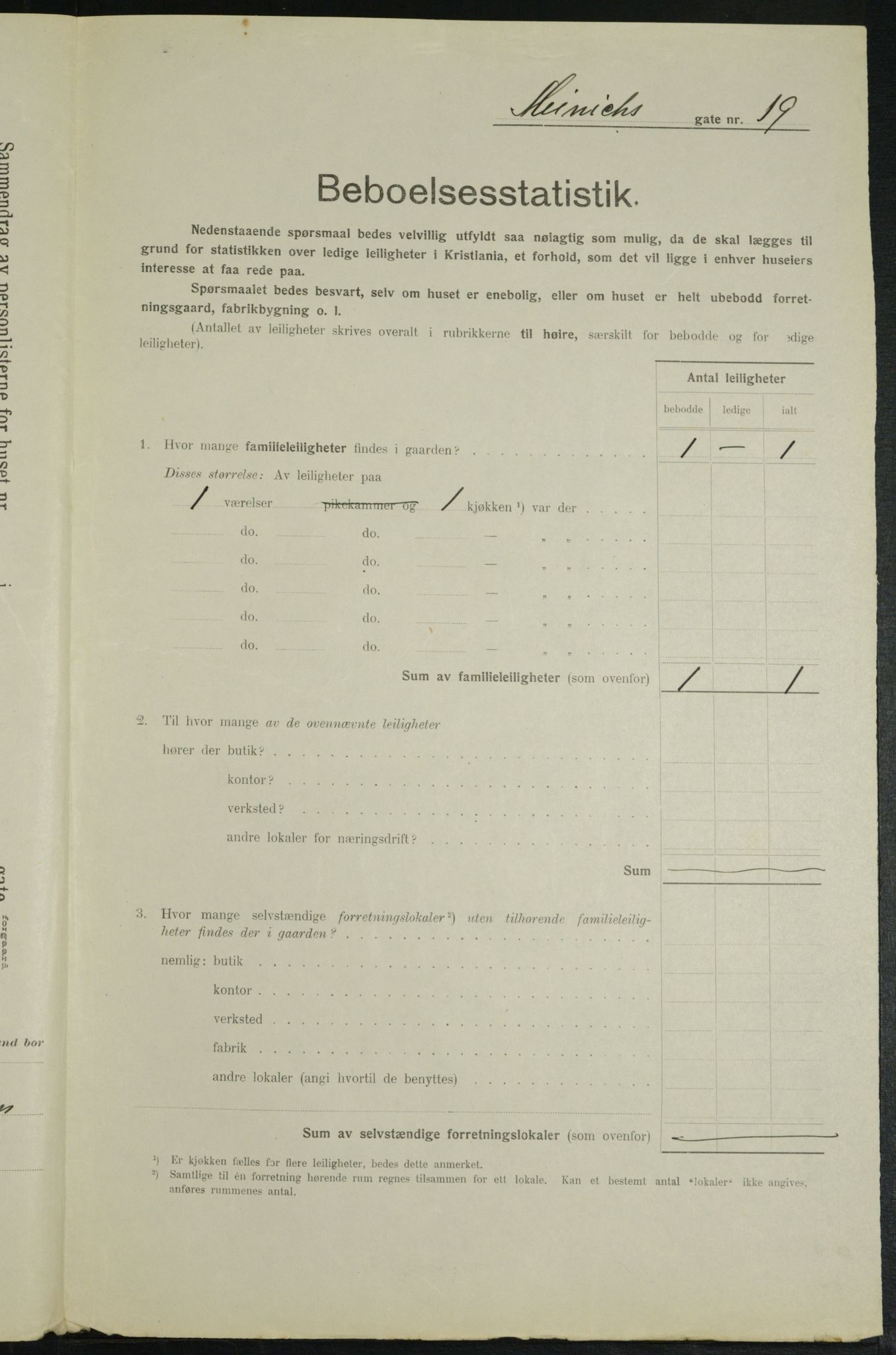 OBA, Municipal Census 1914 for Kristiania, 1914, p. 1334