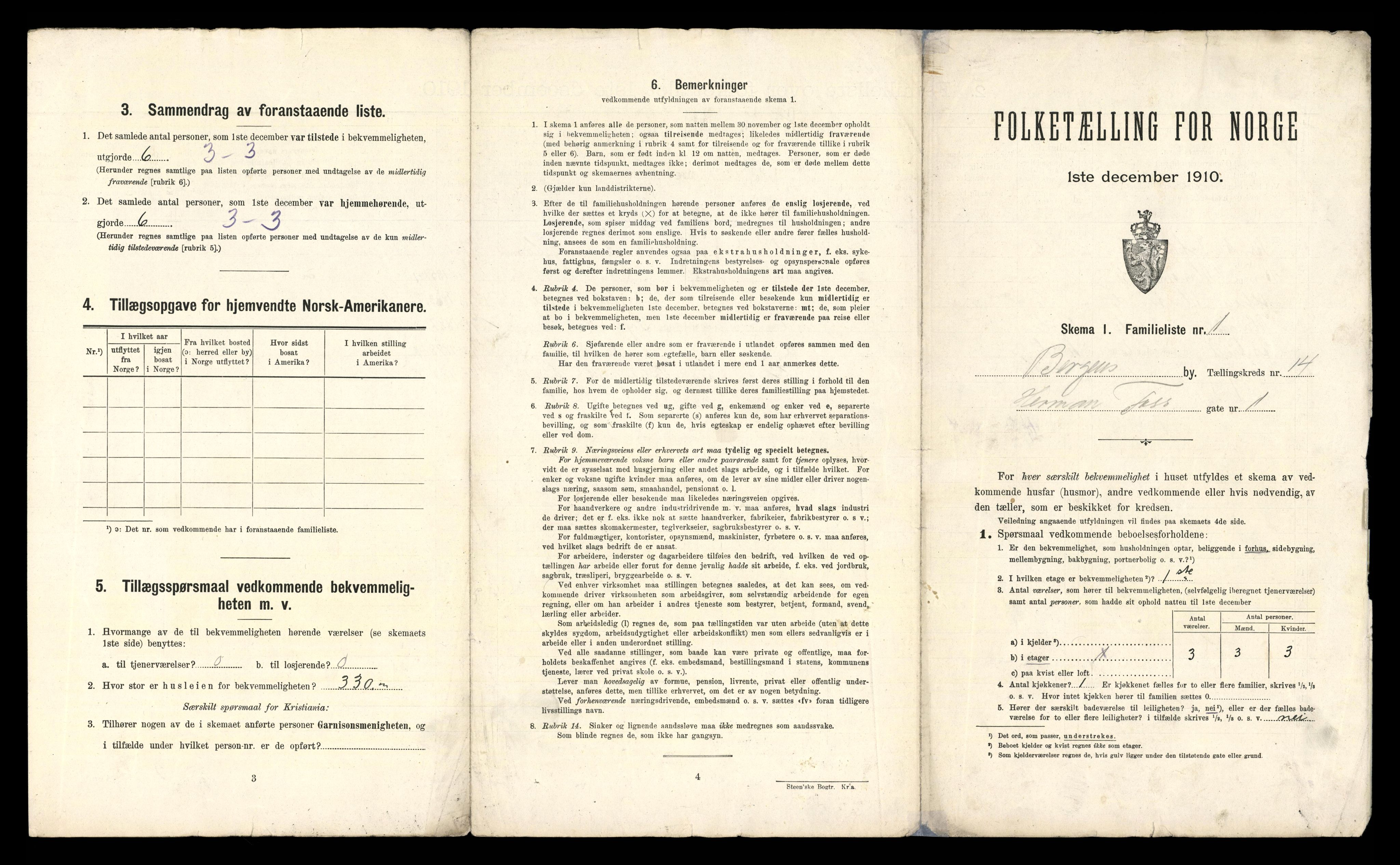 RA, 1910 census for Bergen, 1910, p. 4451