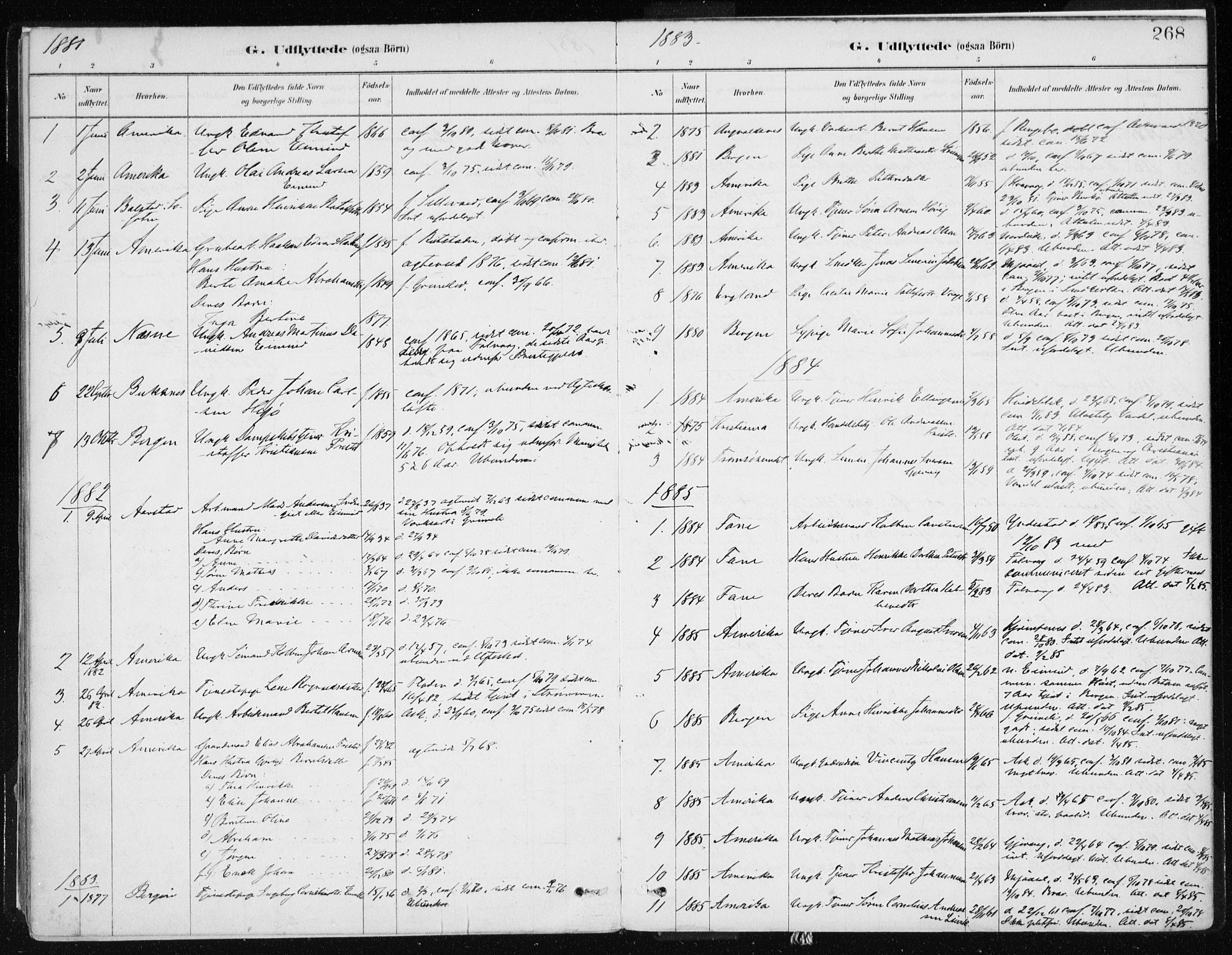 Askvoll sokneprestembete, SAB/A-79501/H/Haa/Haab/L0002: Parish register (official) no. B 2, 1879-1909, p. 268