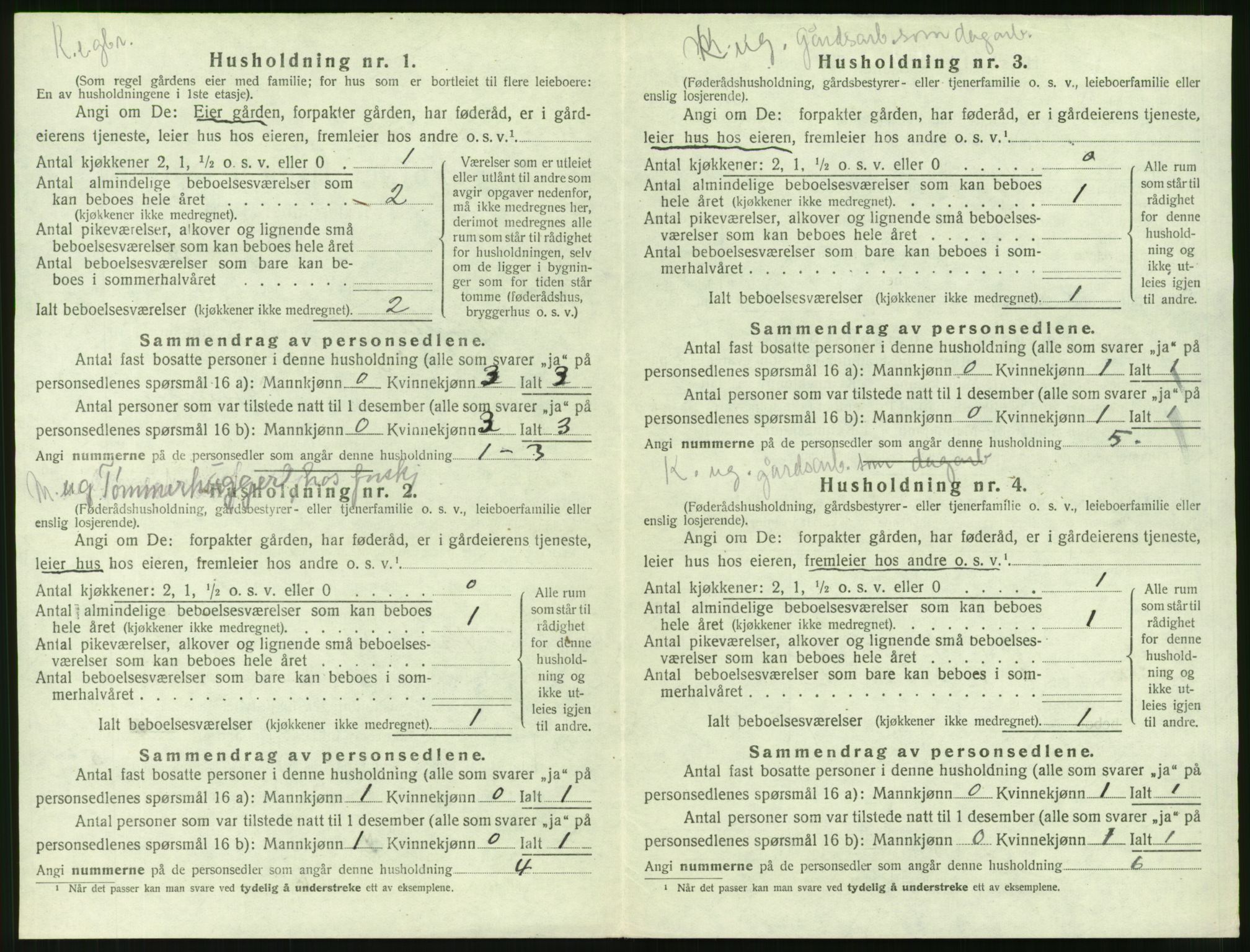 SAT, 1920 census for Grytten, 1920, p. 553