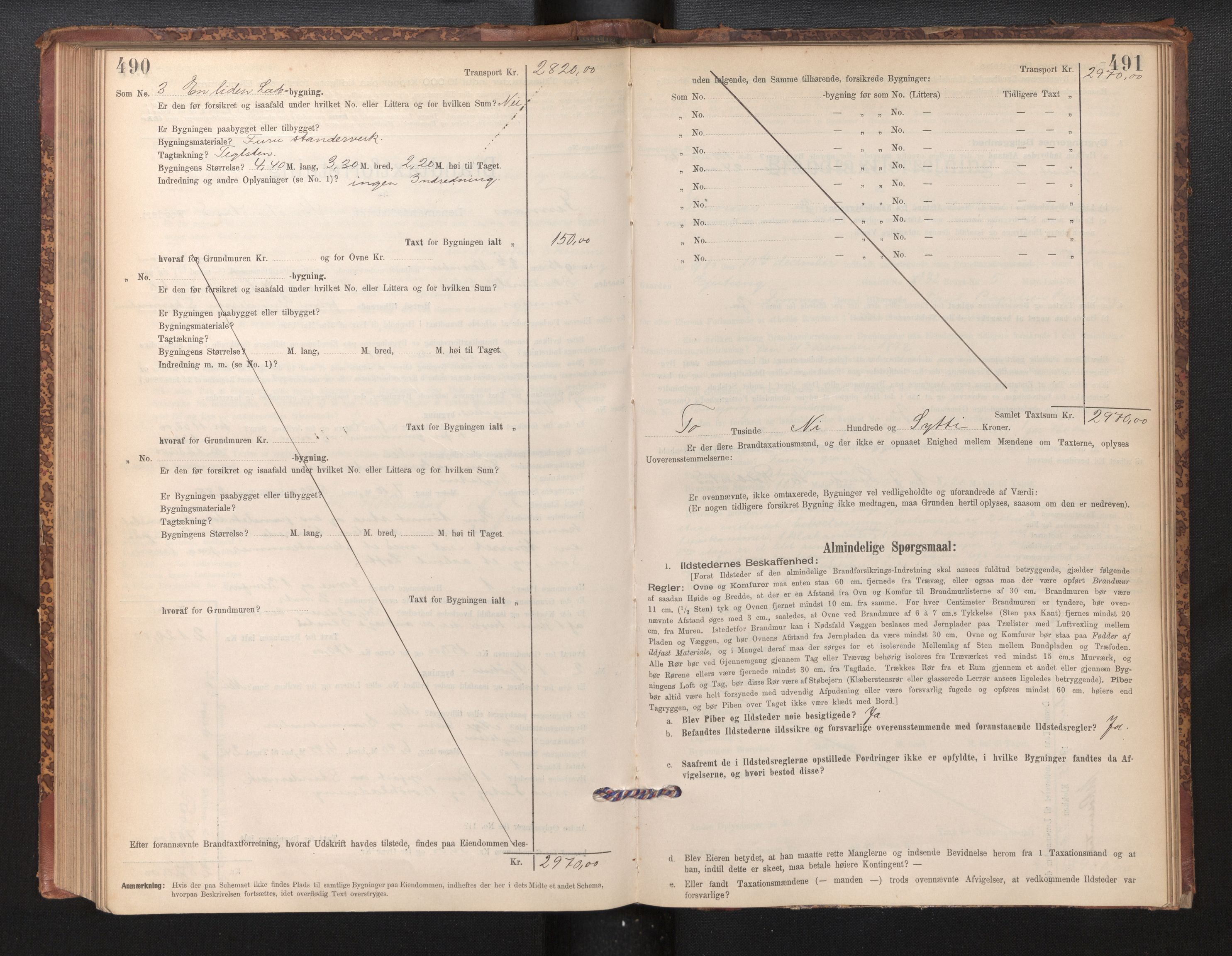 Lensmannen i Finnås, AV/SAB-A-31901/0012/L0002: Branntakstprotokoll, skjematakst, 1894-1954, p. 490-491