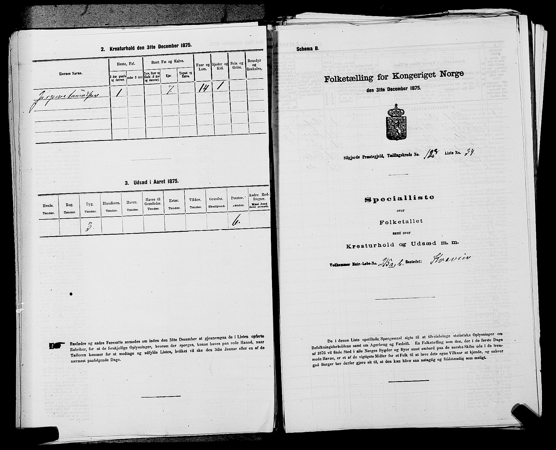 SAKO, 1875 census for 0828P Seljord, 1875, p. 1317