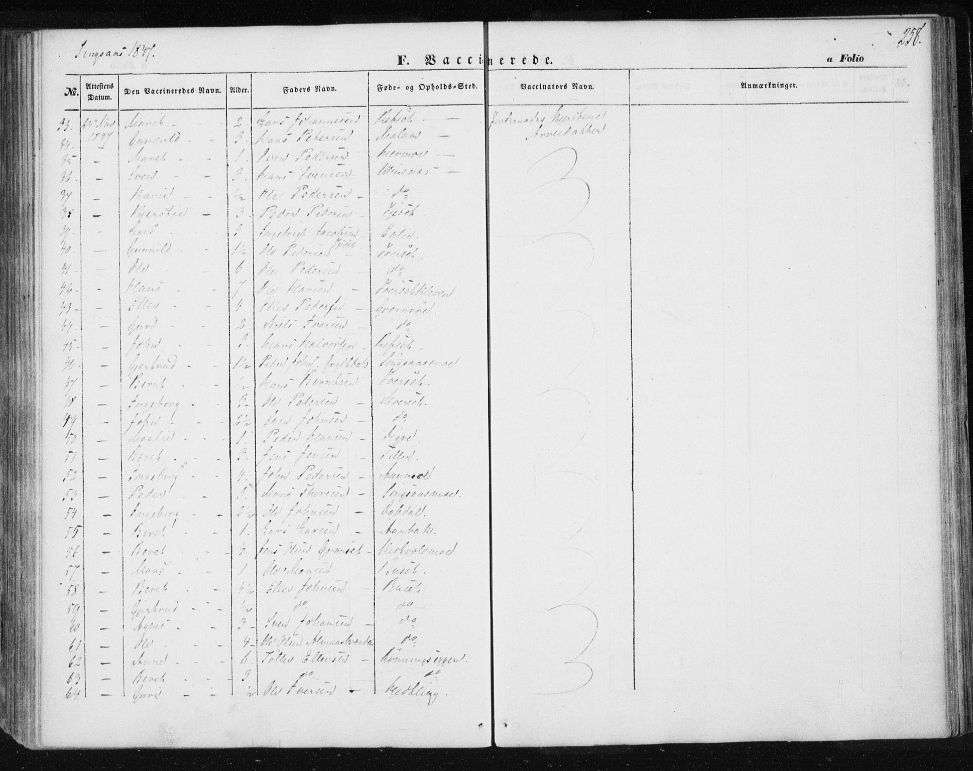 Ministerialprotokoller, klokkerbøker og fødselsregistre - Sør-Trøndelag, SAT/A-1456/685/L0964: Parish register (official) no. 685A06 /2, 1846-1859, p. 258