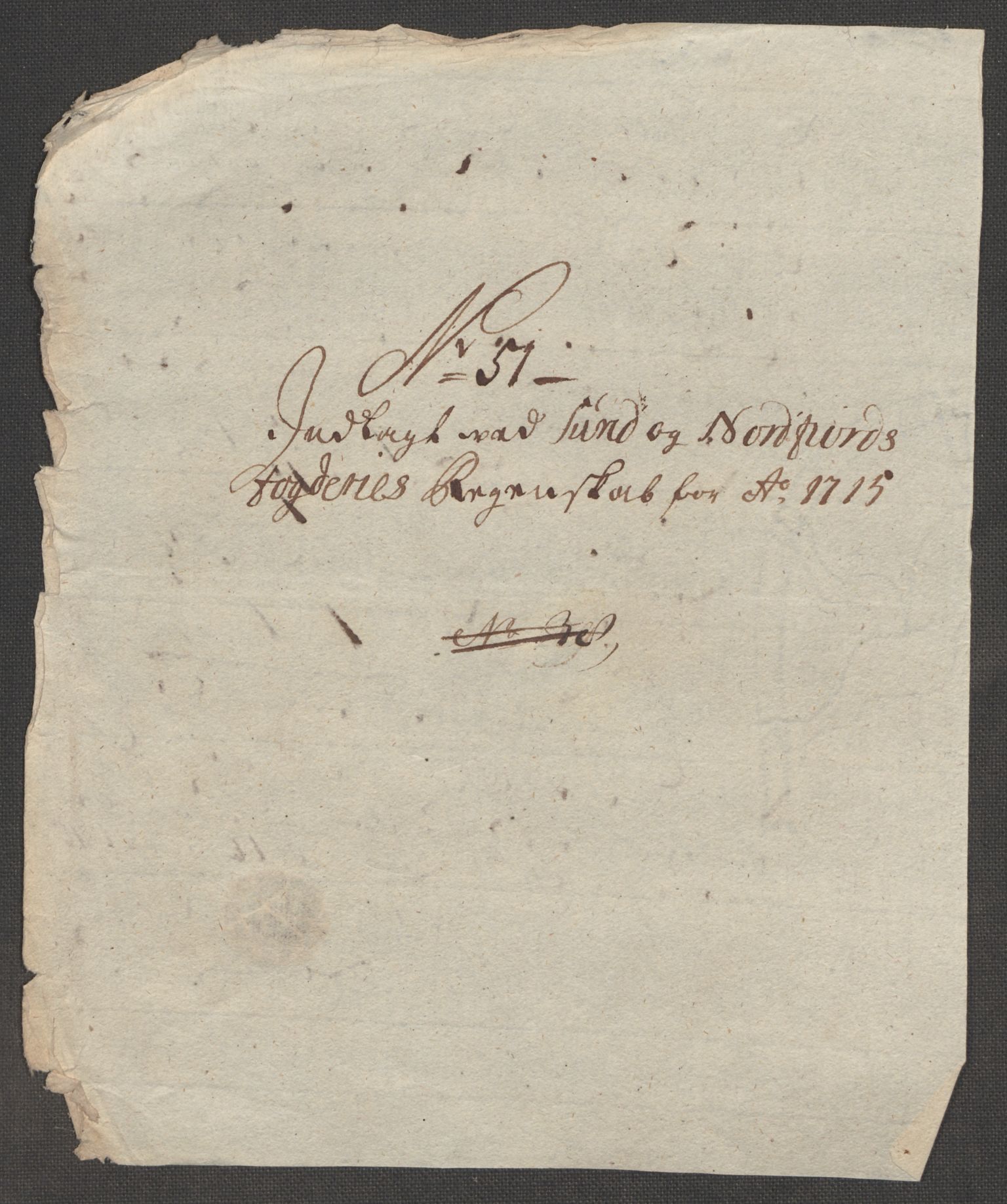 Rentekammeret inntil 1814, Reviderte regnskaper, Fogderegnskap, AV/RA-EA-4092/R53/L3439: Fogderegnskap Sunn- og Nordfjord, 1715, p. 550