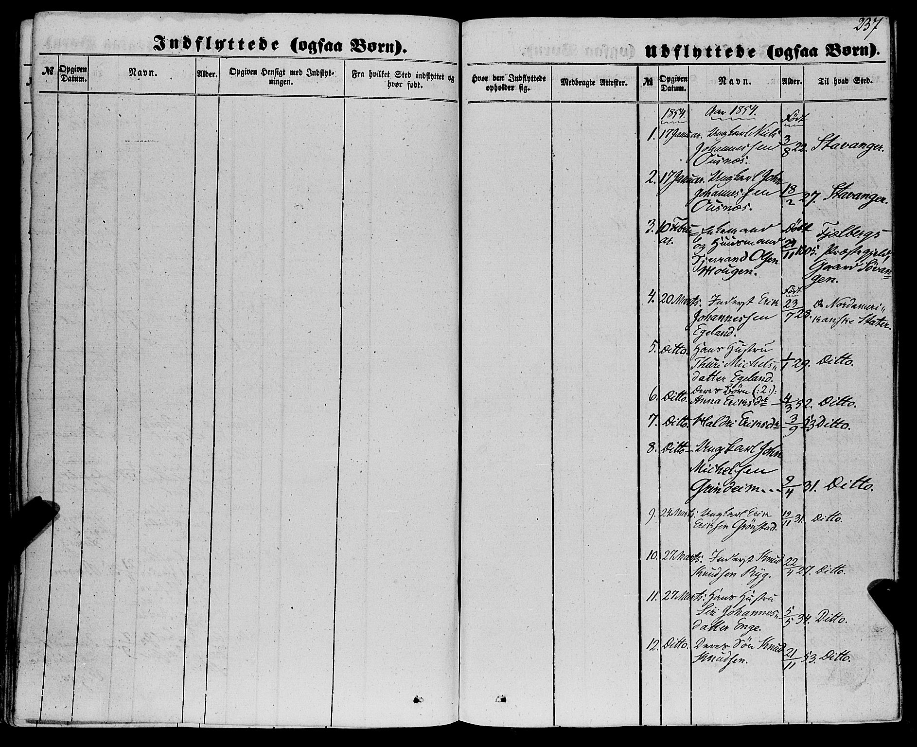 Etne sokneprestembete, AV/SAB-A-75001/H/Haa: Parish register (official) no. A 8, 1848-1862, p. 237