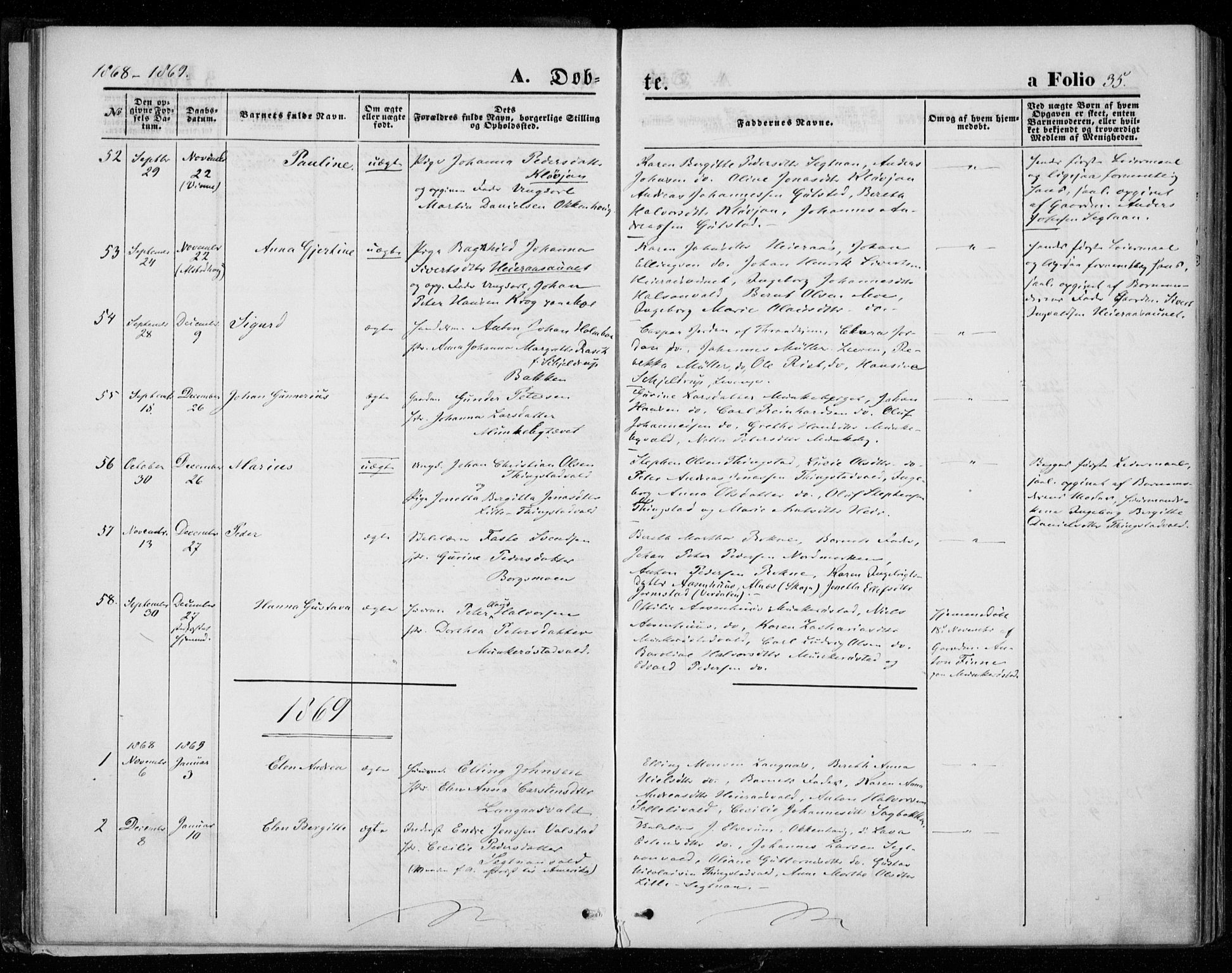 Ministerialprotokoller, klokkerbøker og fødselsregistre - Nord-Trøndelag, SAT/A-1458/721/L0206: Parish register (official) no. 721A01, 1864-1874, p. 35