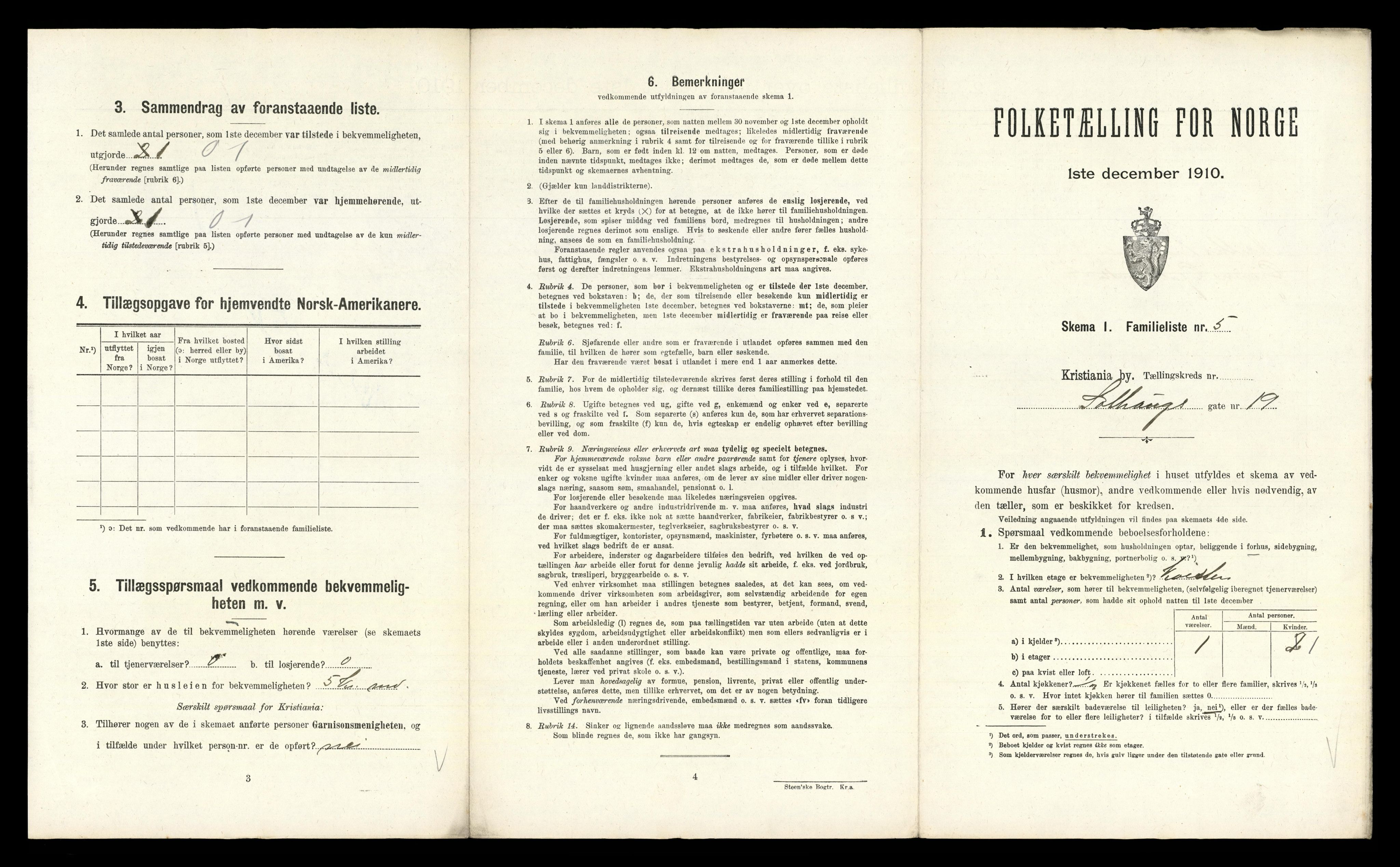 RA, 1910 census for Kristiania, 1910, p. 94975