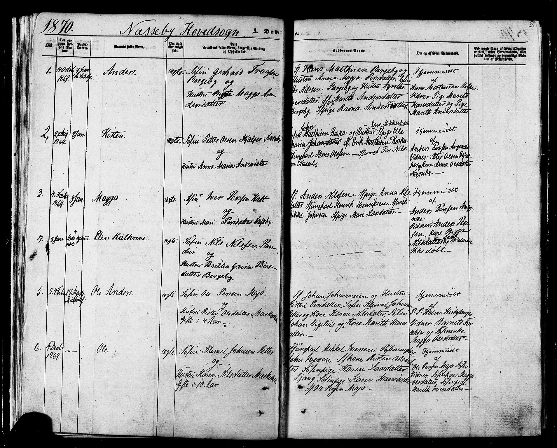 Nesseby sokneprestkontor, SATØ/S-1330/H/Ha/L0003kirke: Parish register (official) no. 3 /1, 1865-1876, p. 26