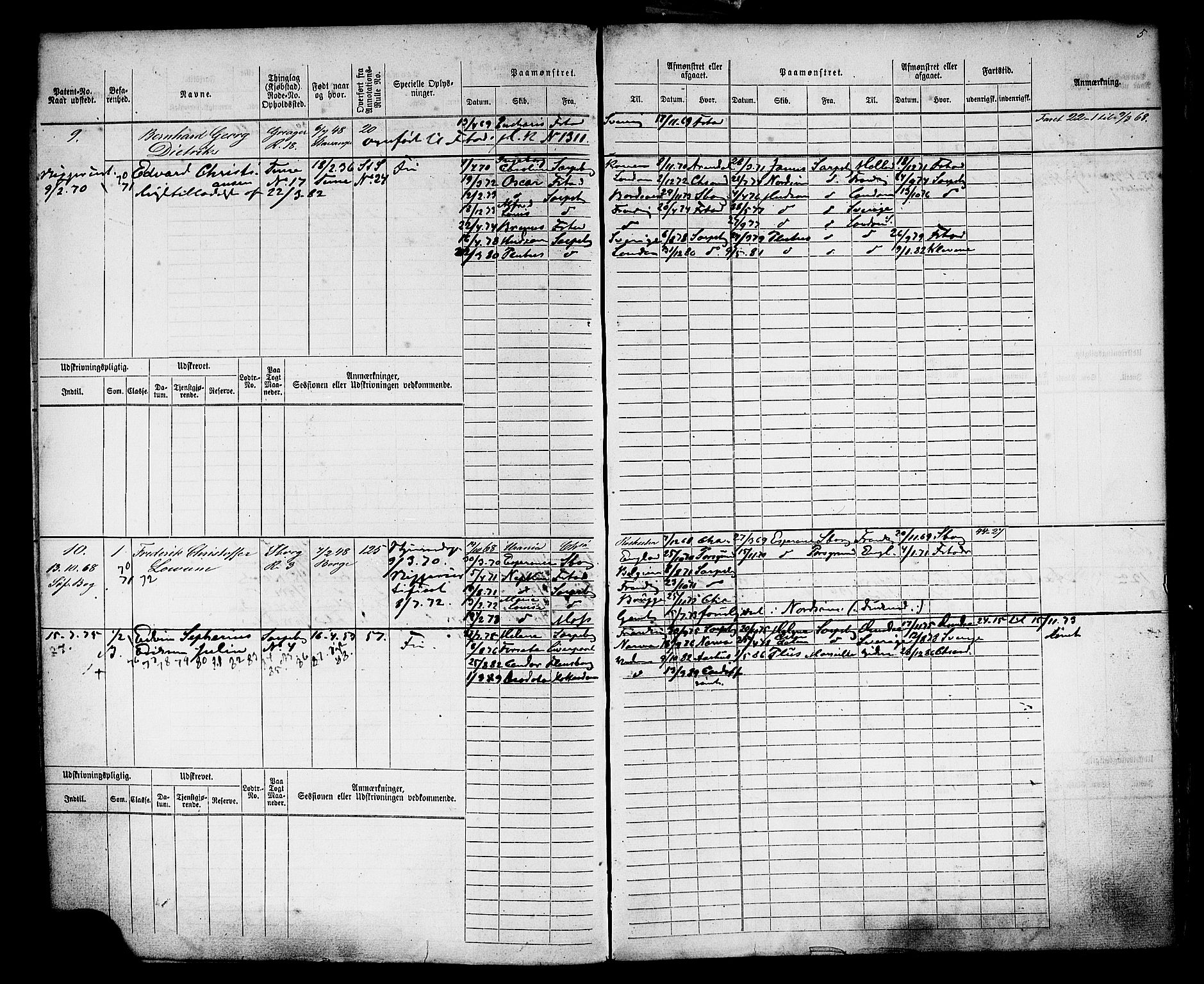 Sarpsborg mønstringskontor, AV/SAO-A-10569c/F/Fc/Fcb/L0004: Hovedrulle, 1868-1881, p. 8