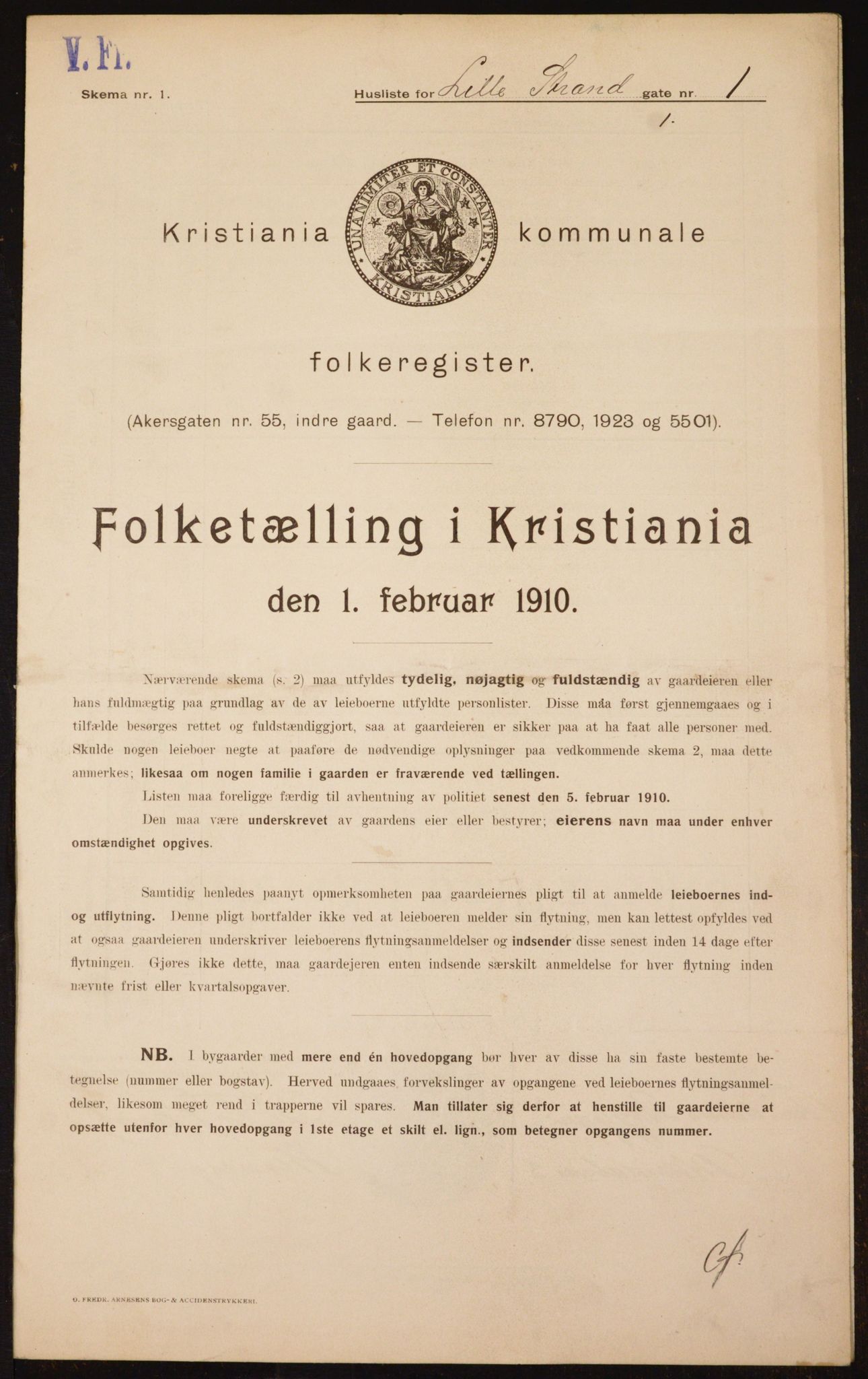 OBA, Municipal Census 1910 for Kristiania, 1910, p. 55598