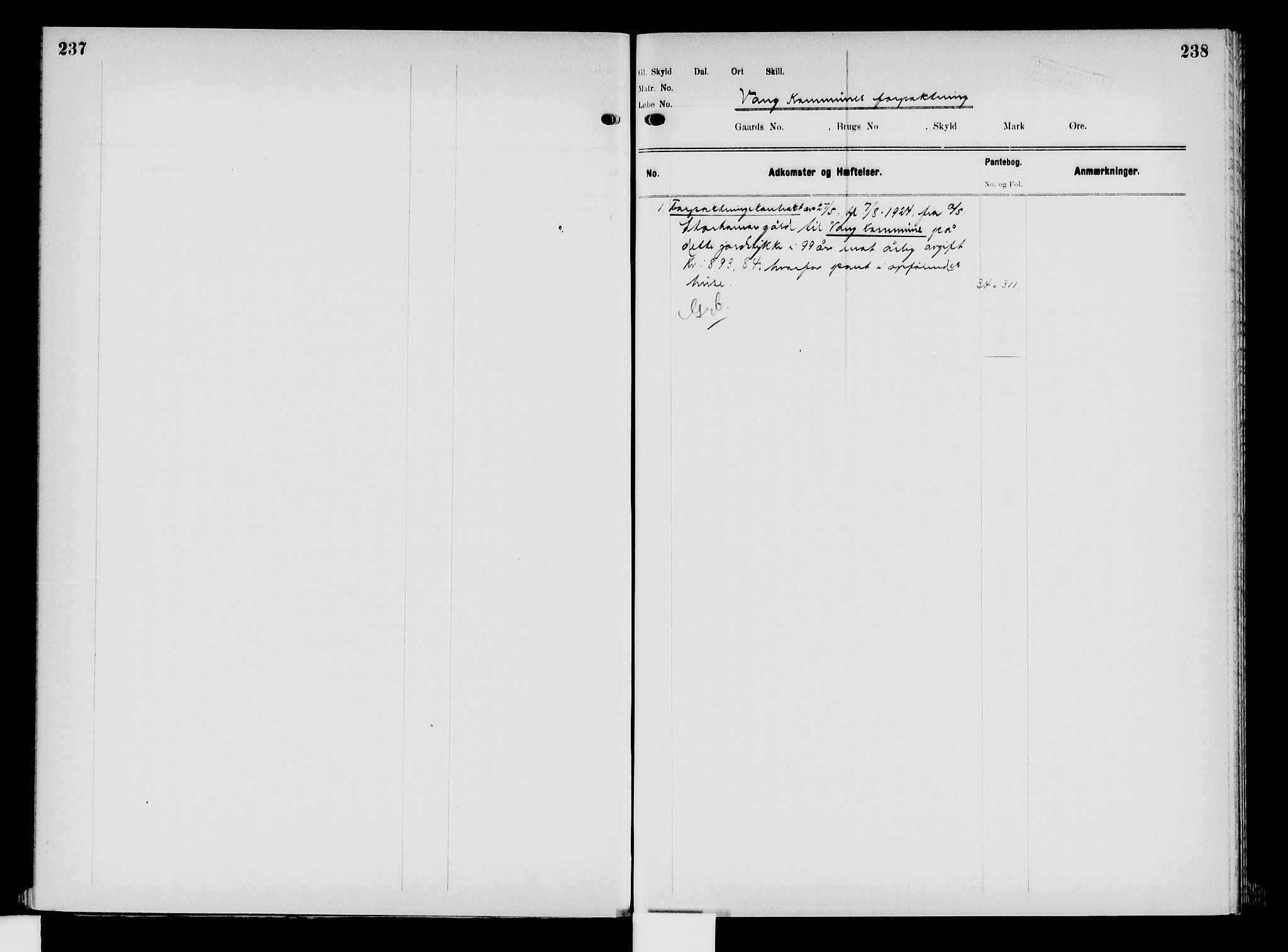 Nord-Hedmark sorenskriveri, SAH/TING-012/H/Ha/Had/Hade/L0008: Mortgage register no. 4.8, 1923-1940, p. 237-238