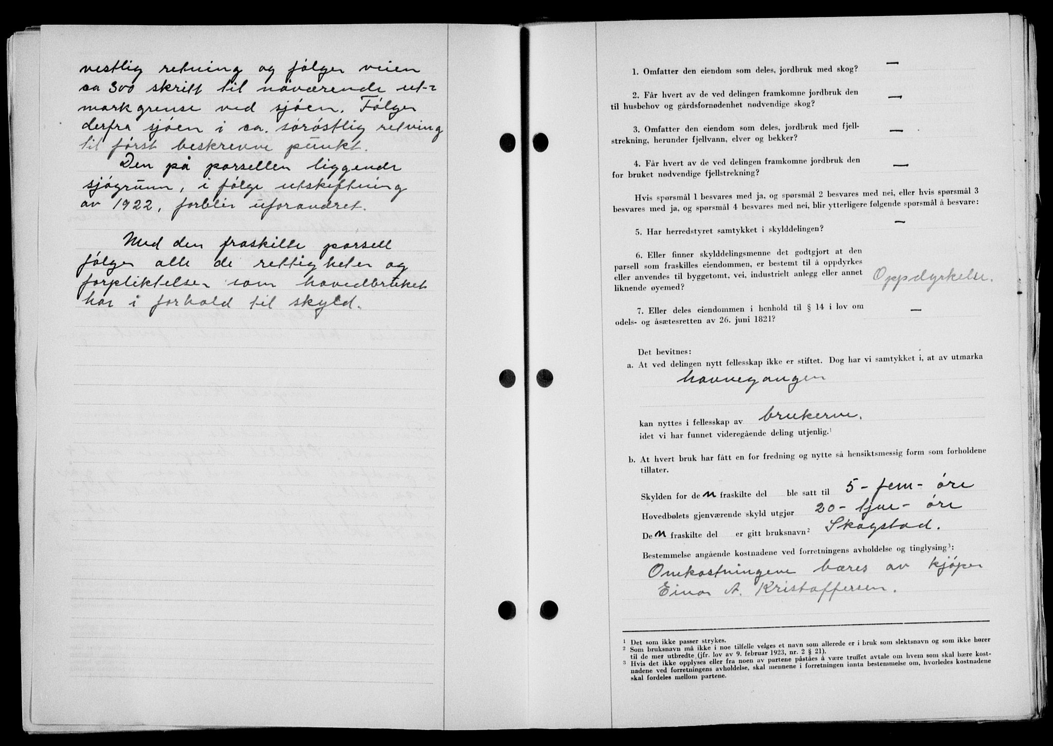 Lofoten sorenskriveri, AV/SAT-A-0017/1/2/2C/L0020a: Mortgage book no. 20a, 1948-1949, Diary no: : 2862/1948