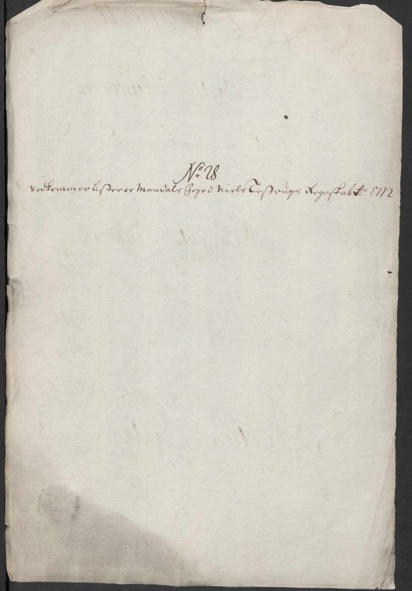 Rentekammeret inntil 1814, Reviderte regnskaper, Fogderegnskap, RA/EA-4092/R43/L2555: Fogderegnskap Lista og Mandal, 1712, p. 297