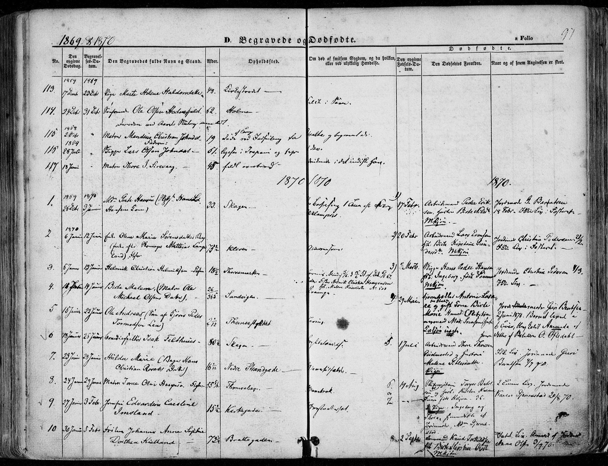 Domkirken sokneprestkontor, SAST/A-101812/001/30/30BA/L0020: Parish register (official) no. A 19, 1858-1877, p. 97