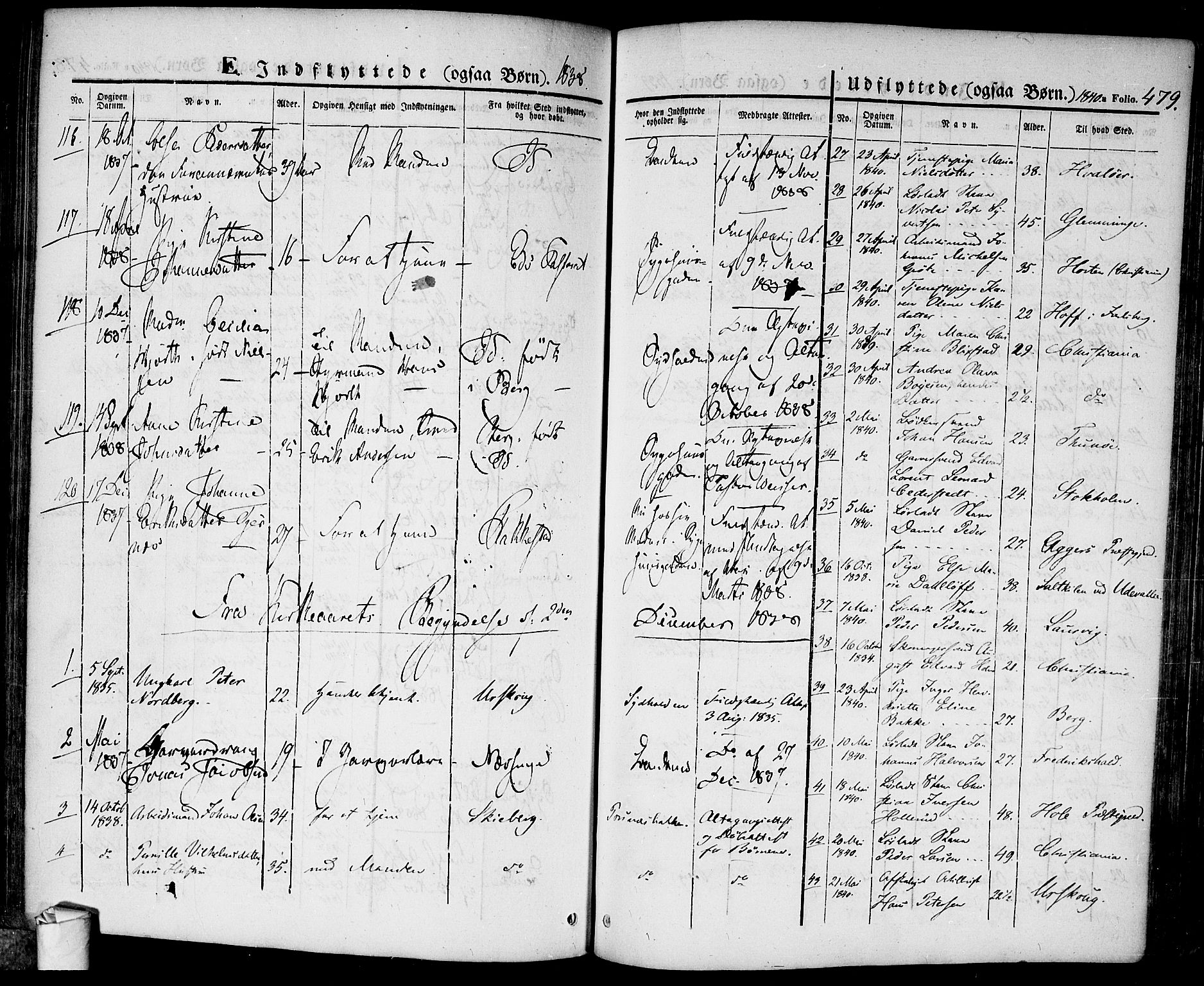 Halden prestekontor Kirkebøker, AV/SAO-A-10909/F/Fa/L0005: Parish register (official) no. I 5, 1834-1845, p. 479