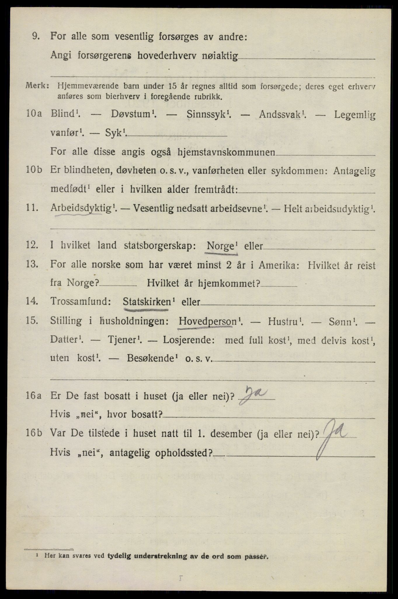 SAO, 1920 census for Fet, 1920, p. 2697