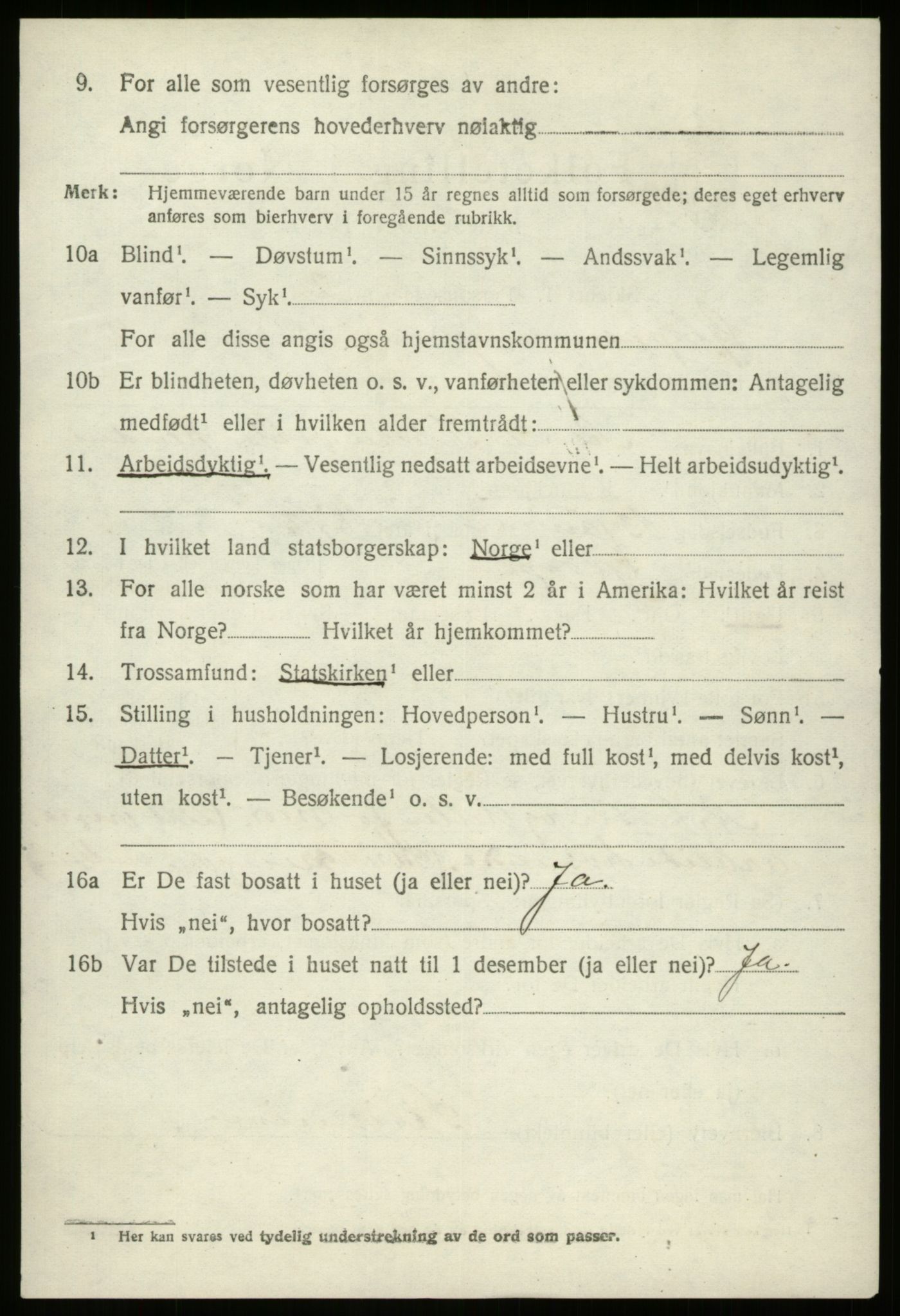 SAB, 1920 census for Gloppen, 1920, p. 4857