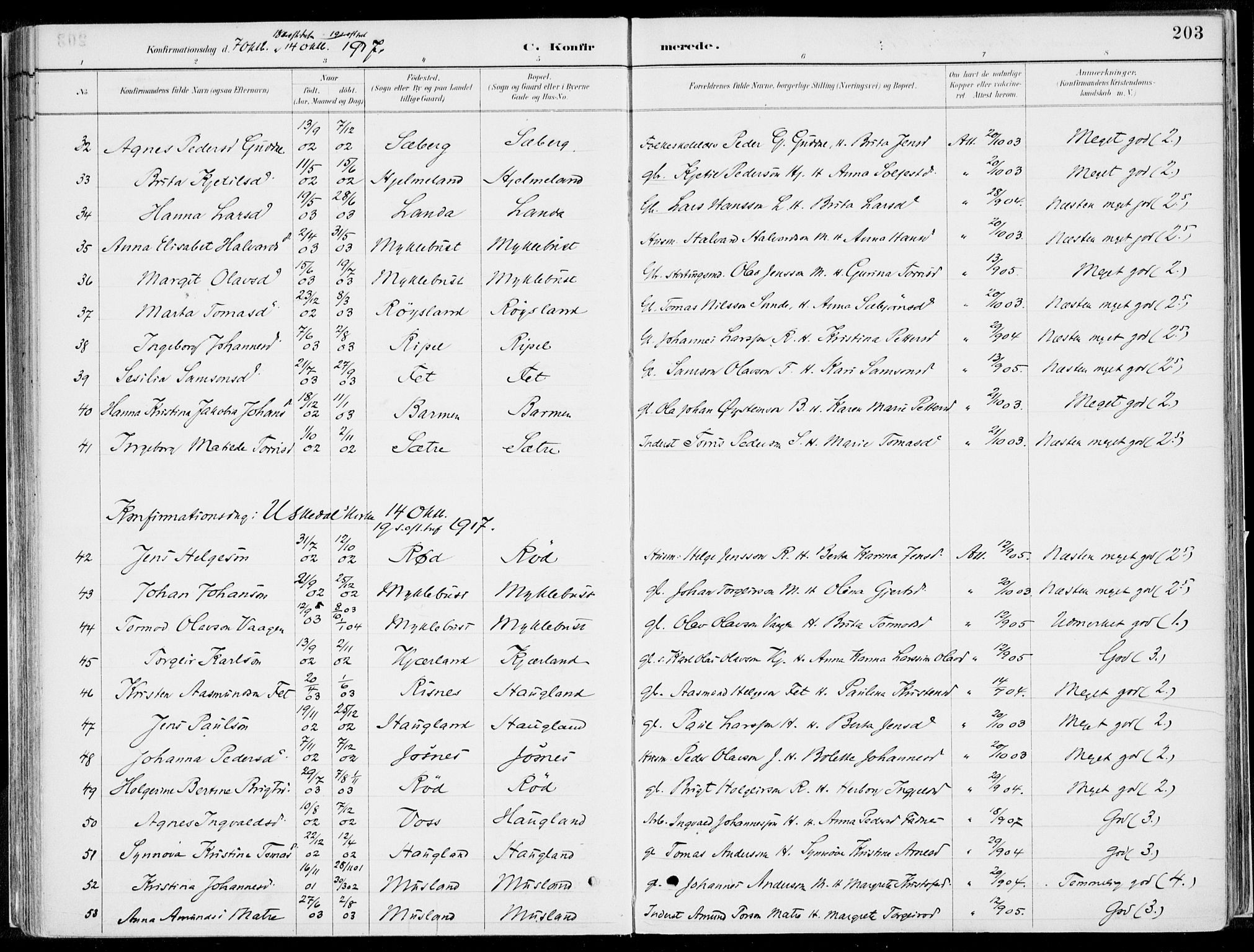 Kvinnherad sokneprestembete, SAB/A-76401/H/Haa: Parish register (official) no. B  1, 1887-1921, p. 203