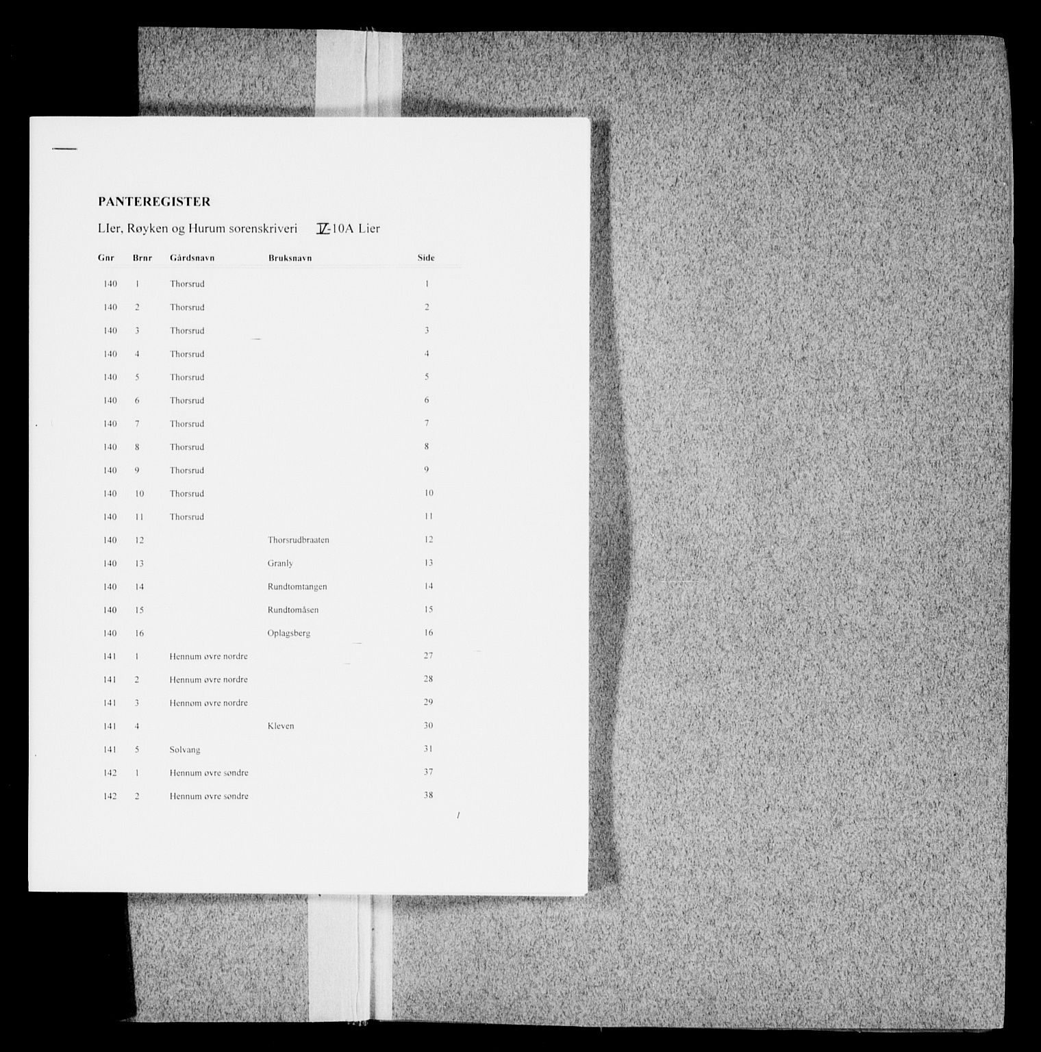 Lier, Røyken og Hurum sorenskriveri, AV/SAKO-A-89/G/Gb/Gbe/L0010a: Mortgage register no. V 10a