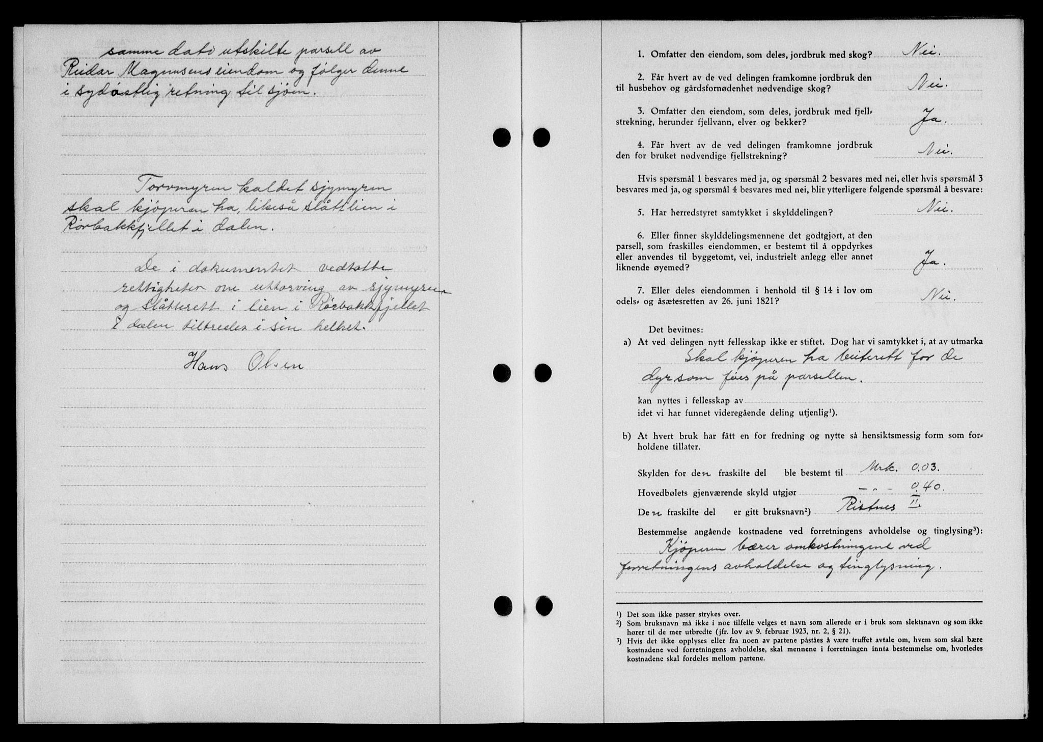 Lofoten sorenskriveri, SAT/A-0017/1/2/2C/L0011a: Mortgage book no. 11a, 1943-1943, Diary no: : 1112/1943