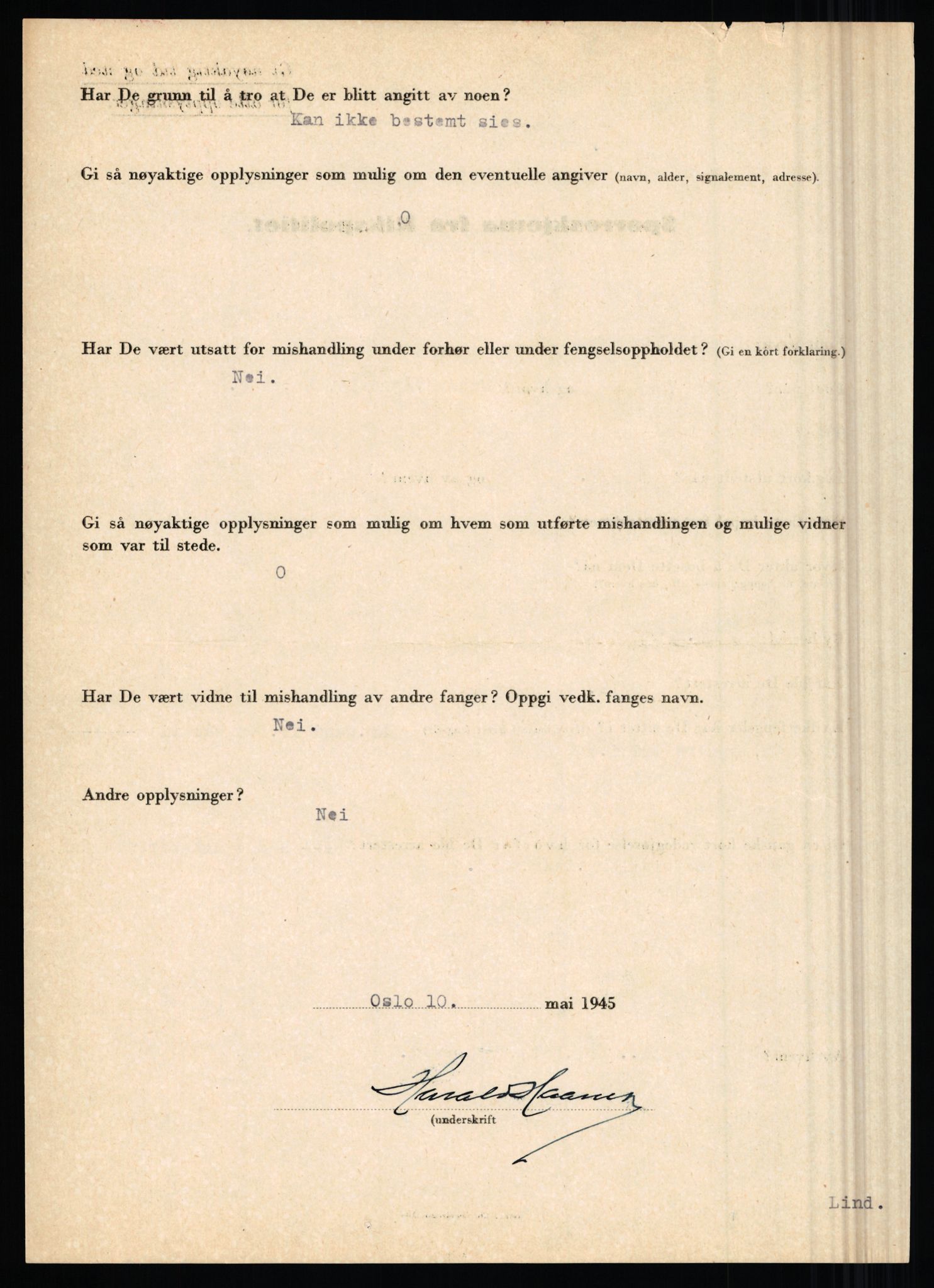 Rikspolitisjefen, AV/RA-S-1560/L/L0007: Heen, Erik C. - Iversen, Trygve, 1940-1945, p. 1030