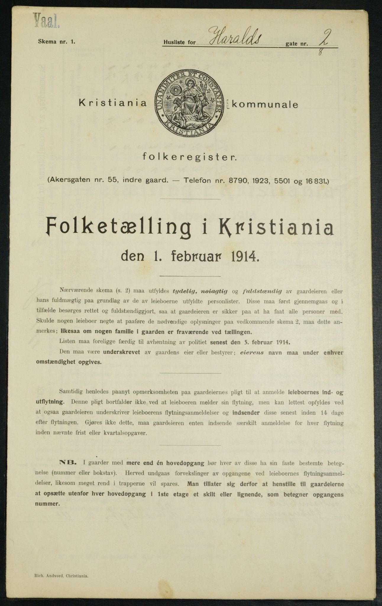 OBA, Municipal Census 1914 for Kristiania, 1914, p. 35089