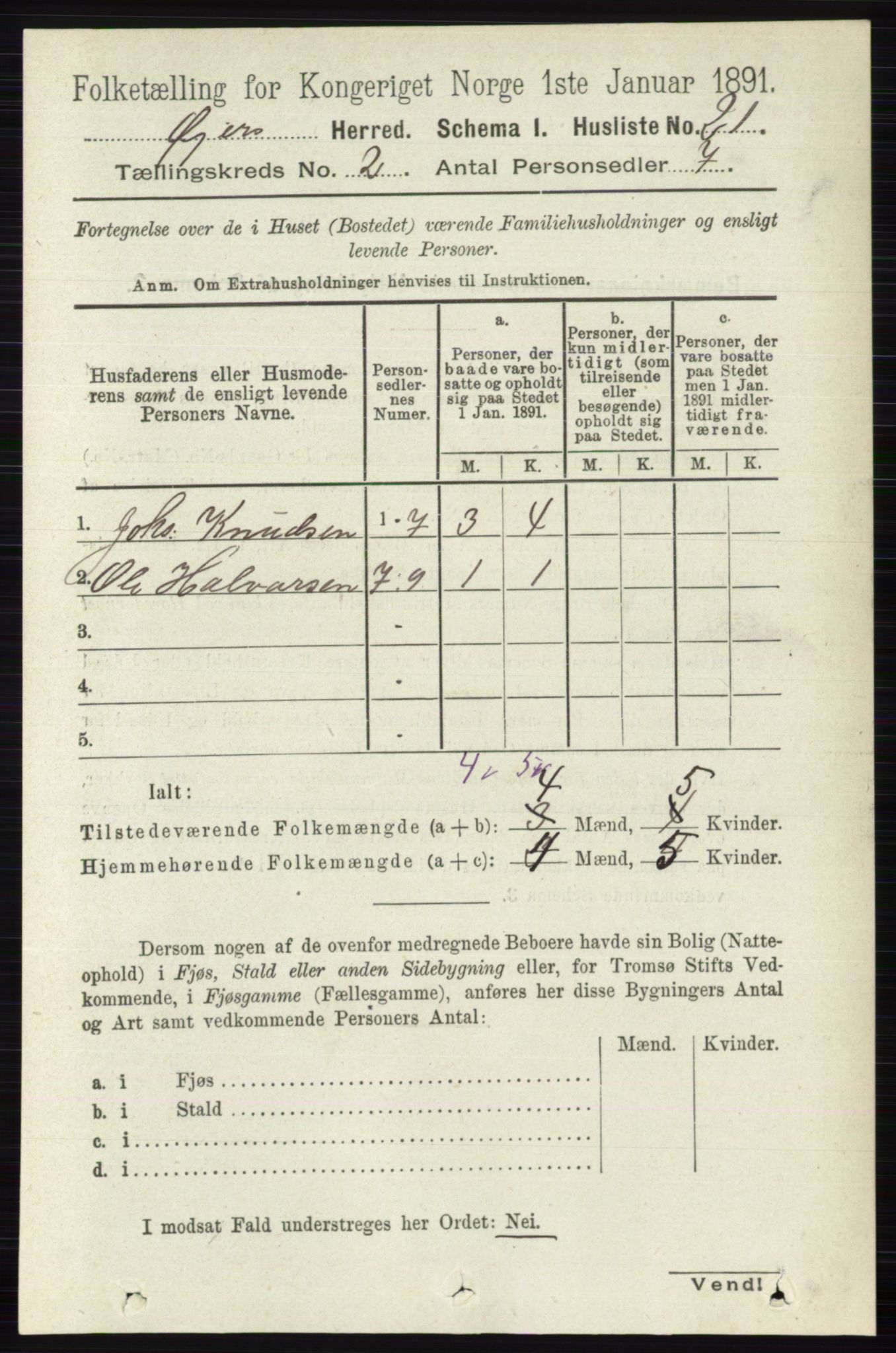 RA, 1891 census for 0521 Øyer, 1891, p. 474