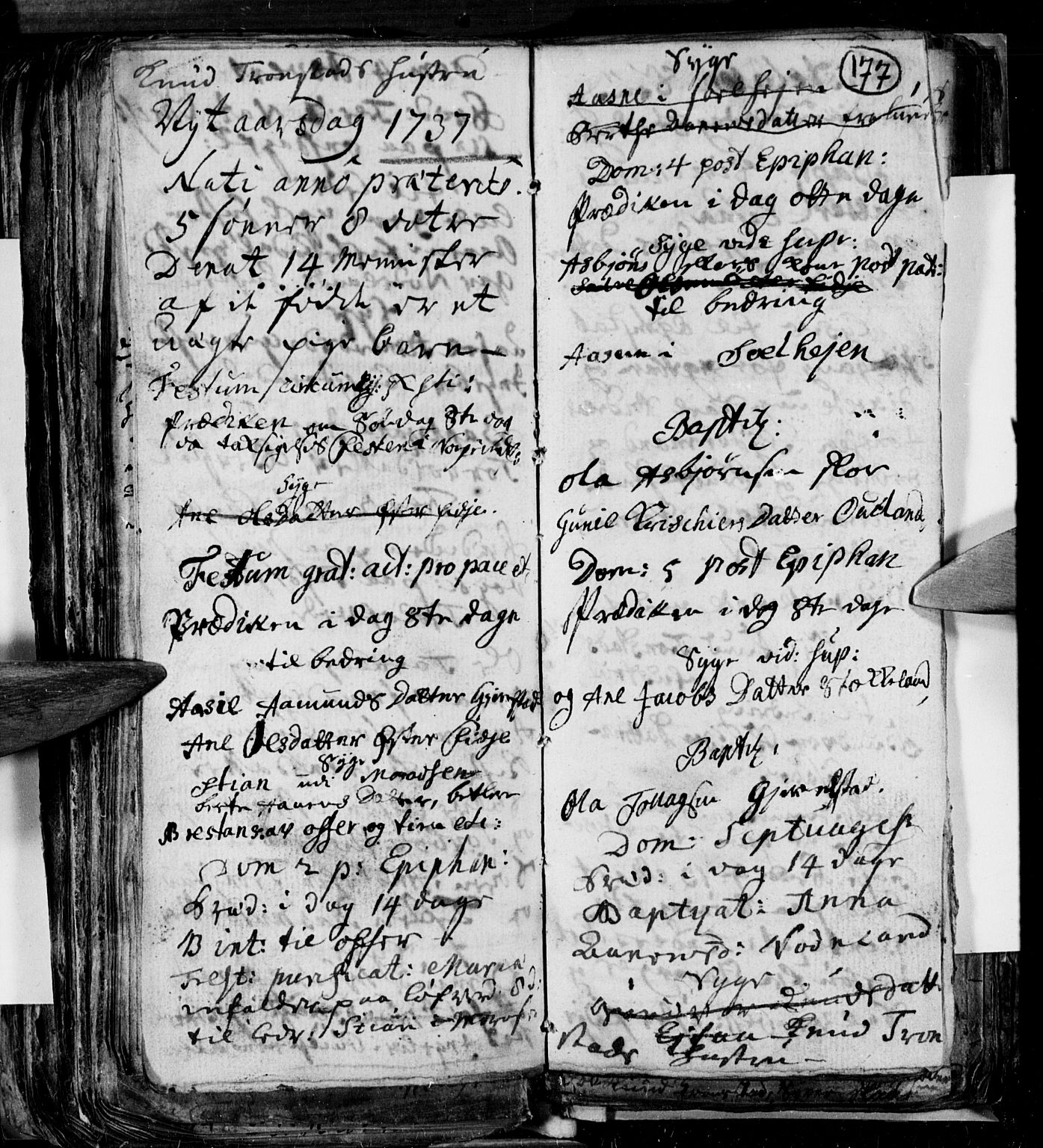 Søgne sokneprestkontor, SAK/1111-0037/F/Fa/Faa/L0001: Parish register (official) no. A 1, 1716-1740, p. 177