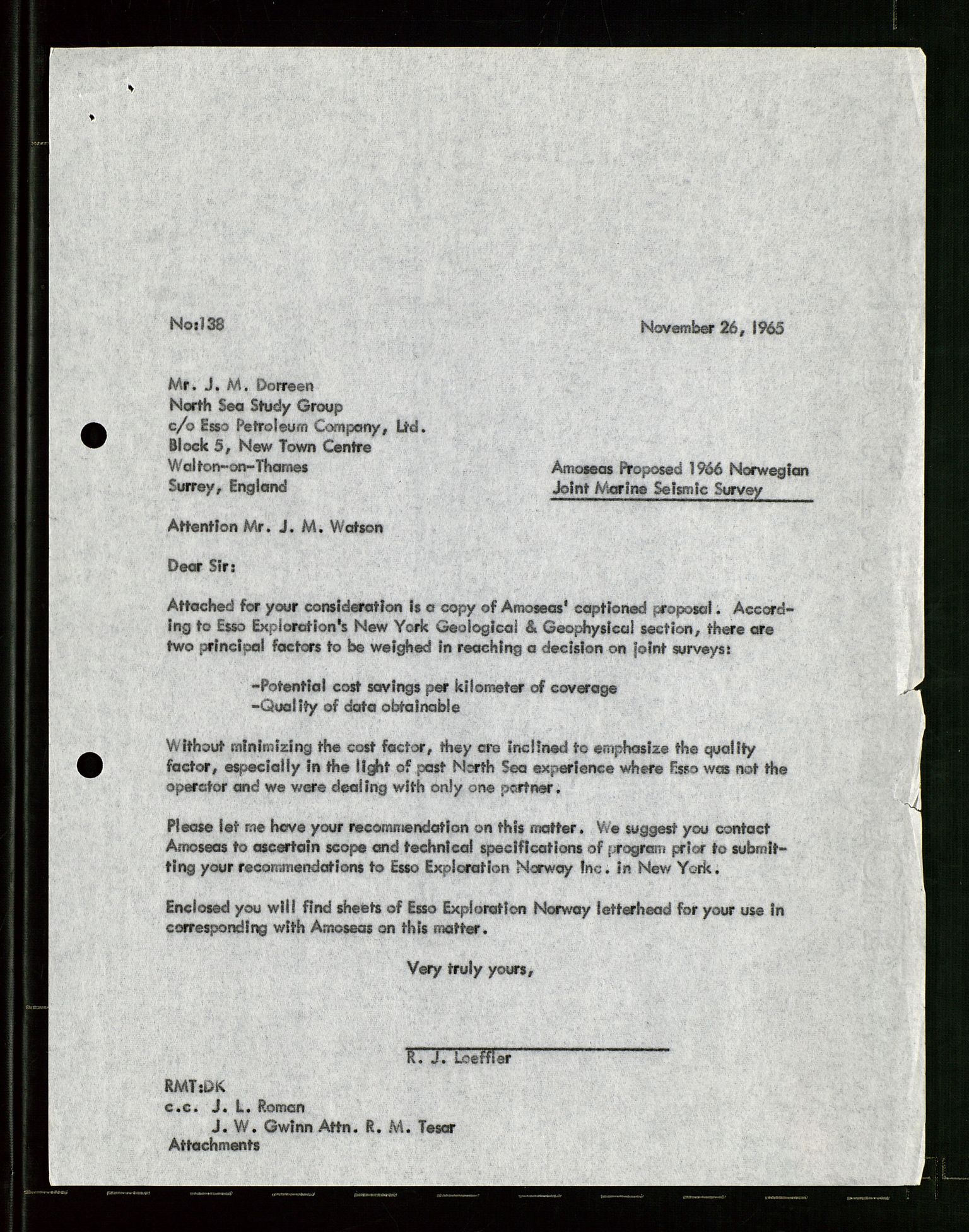 Pa 1512 - Esso Exploration and Production Norway Inc., AV/SAST-A-101917/E/Ea/L0021: Sak og korrespondanse, 1965-1974, p. 6