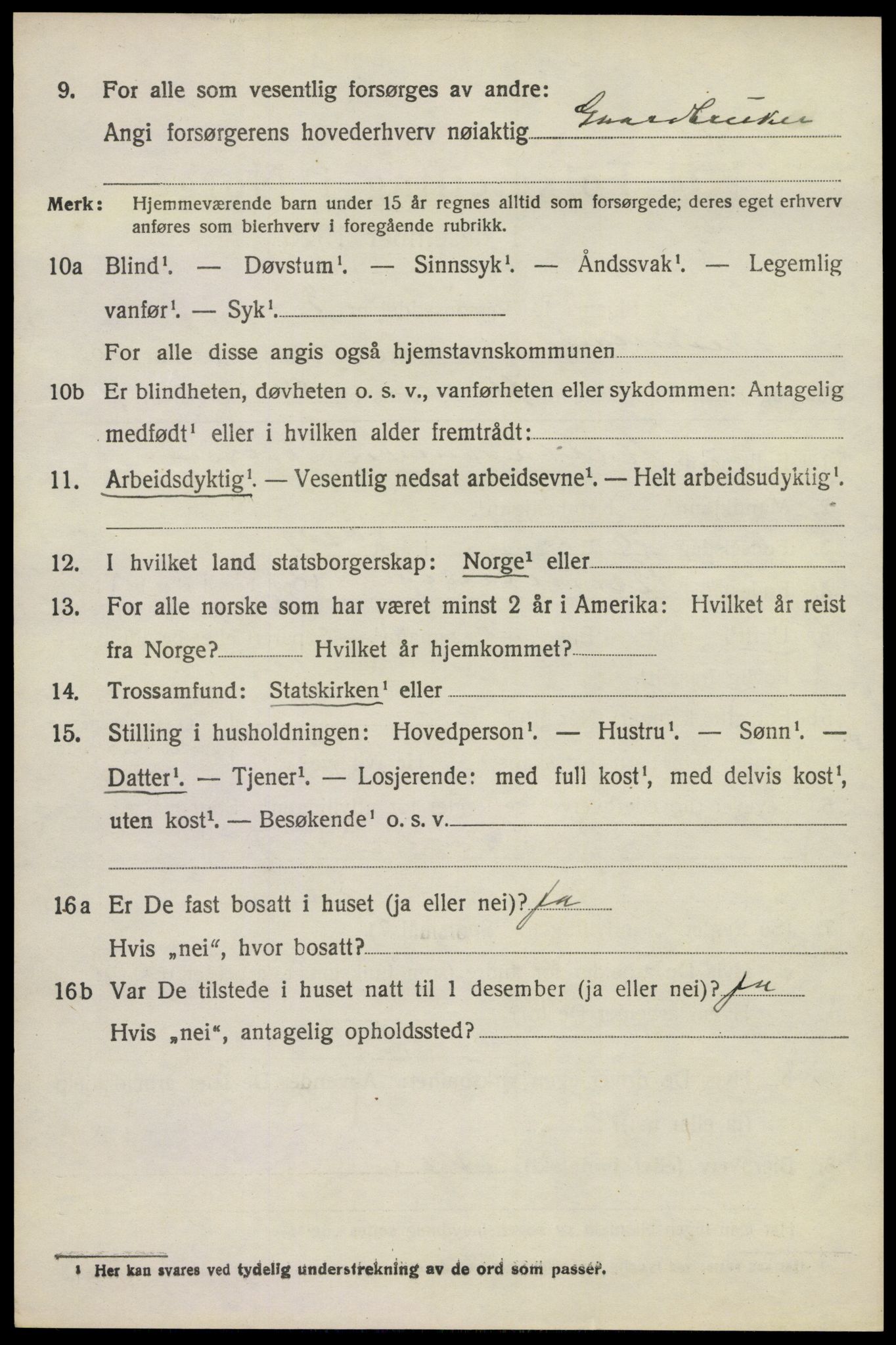 SAKO, 1920 census for Brunlanes, 1920, p. 9234