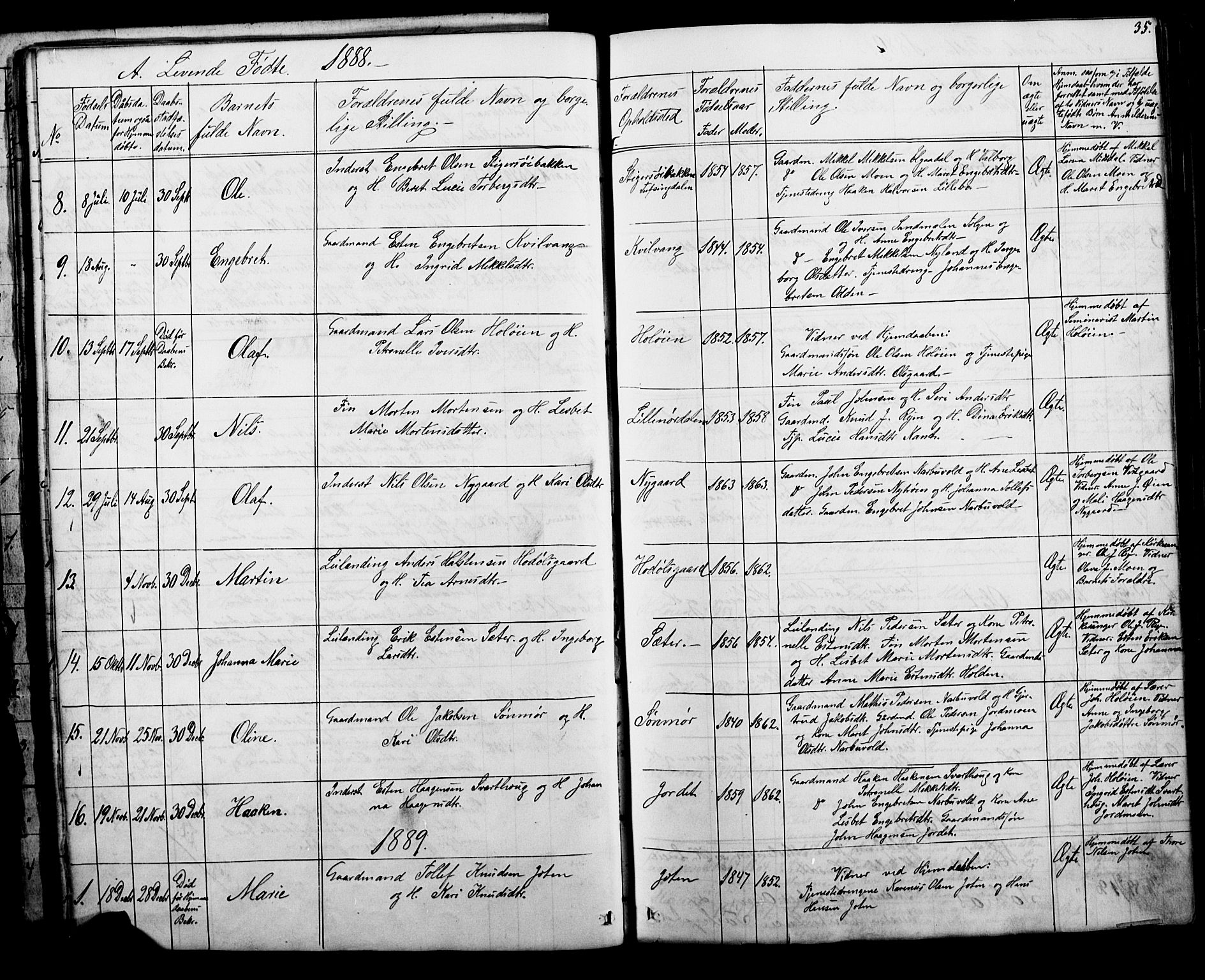 Tolga prestekontor, AV/SAH-PREST-062/L/L0006: Parish register (copy) no. 6, 1864-1894, p. 35