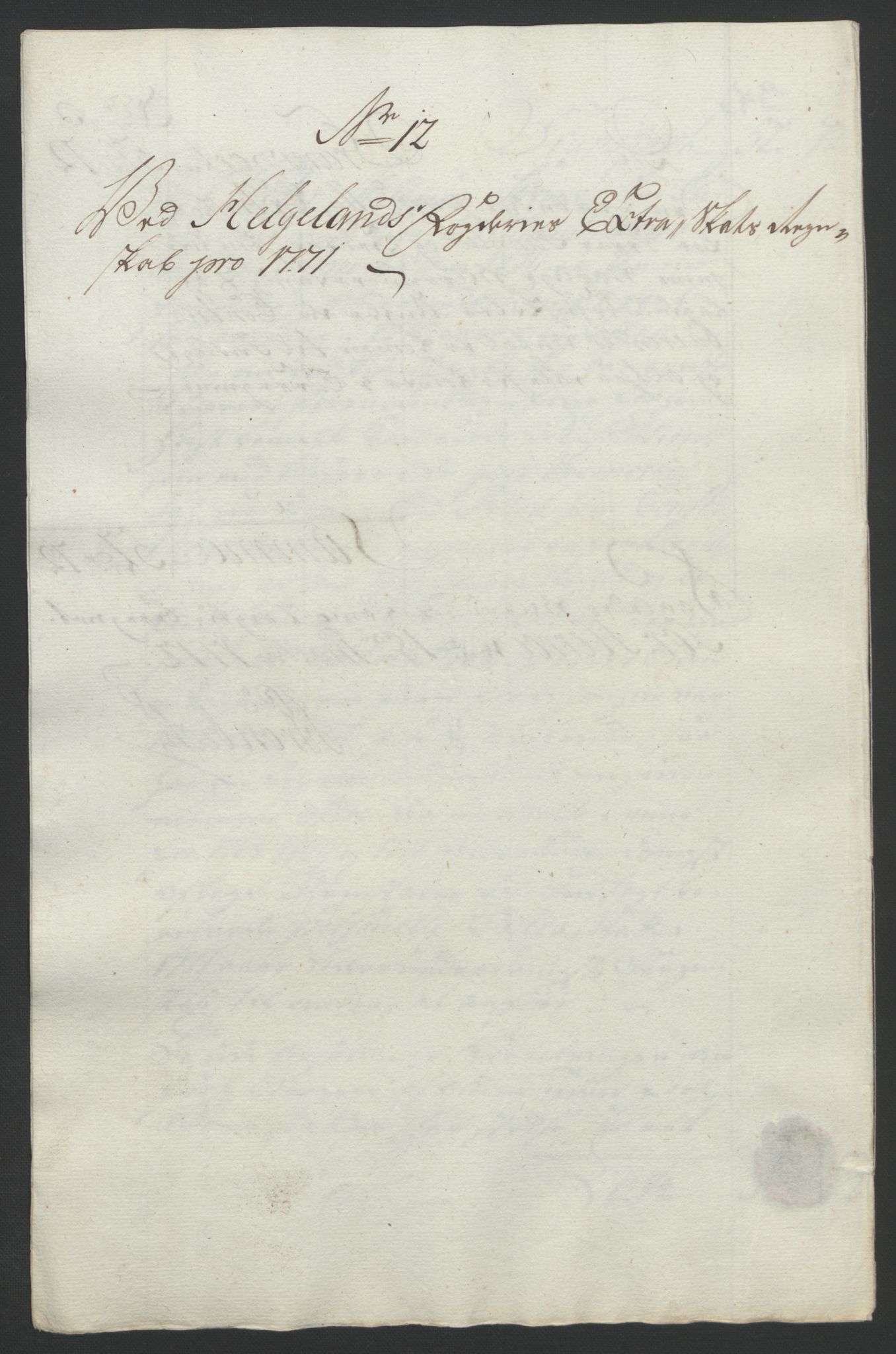 Rentekammeret inntil 1814, Reviderte regnskaper, Fogderegnskap, AV/RA-EA-4092/R65/L4573: Ekstraskatten Helgeland, 1762-1772, p. 358