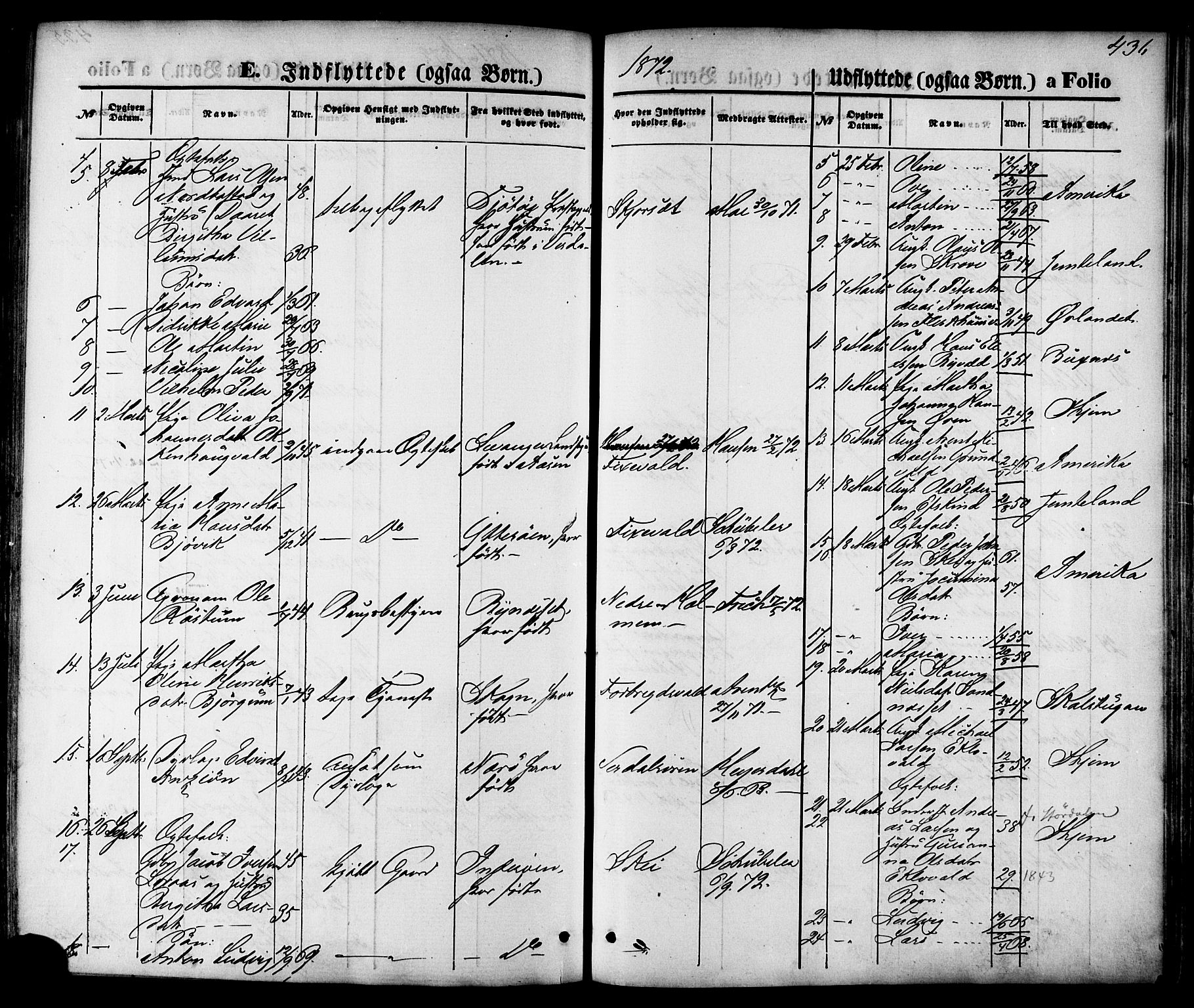 Ministerialprotokoller, klokkerbøker og fødselsregistre - Nord-Trøndelag, SAT/A-1458/723/L0242: Parish register (official) no. 723A11, 1870-1880, p. 436