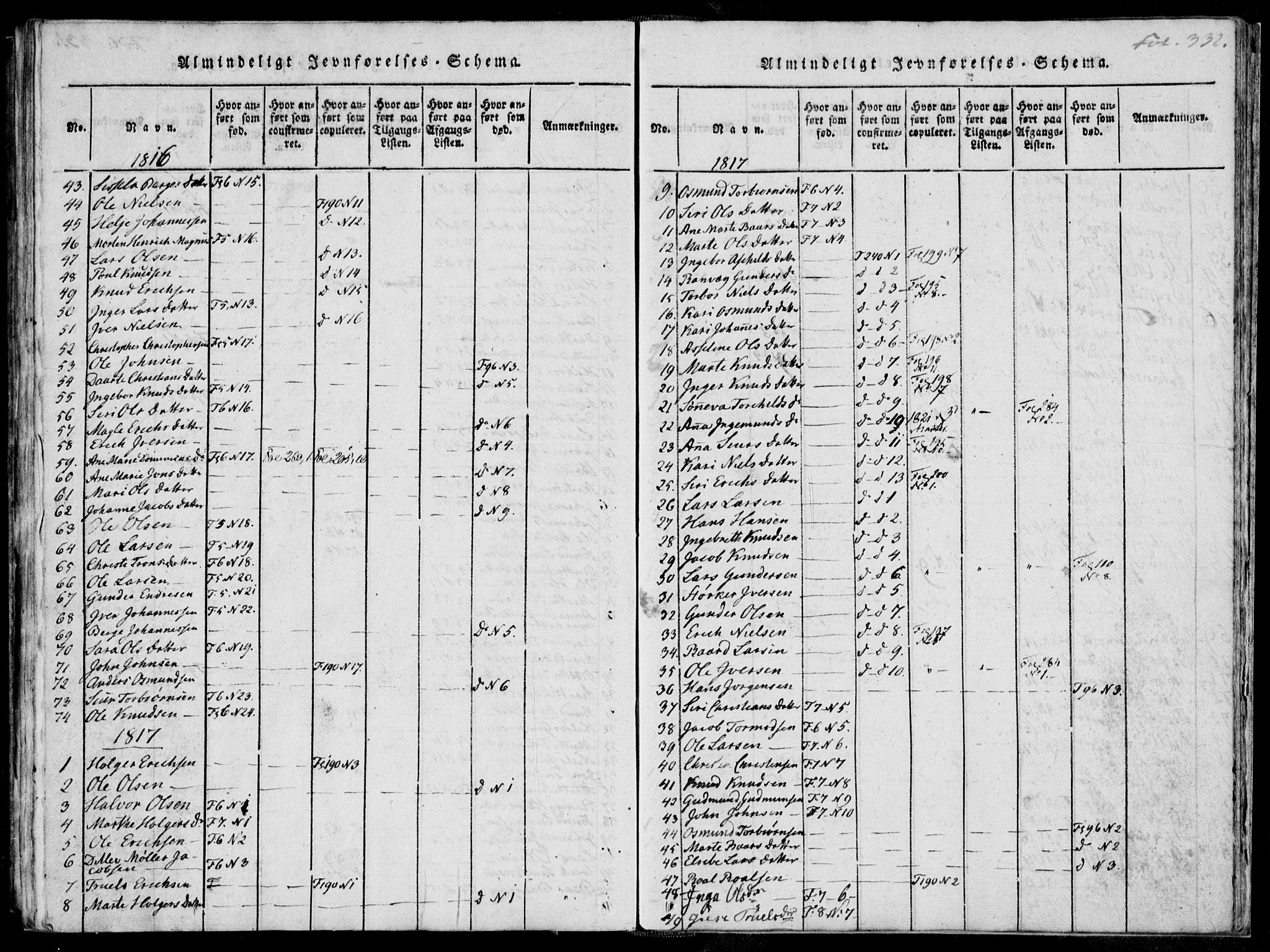 Skjold sokneprestkontor, SAST/A-101847/H/Ha/Haa/L0003: Parish register (official) no. A 3, 1815-1835, p. 332