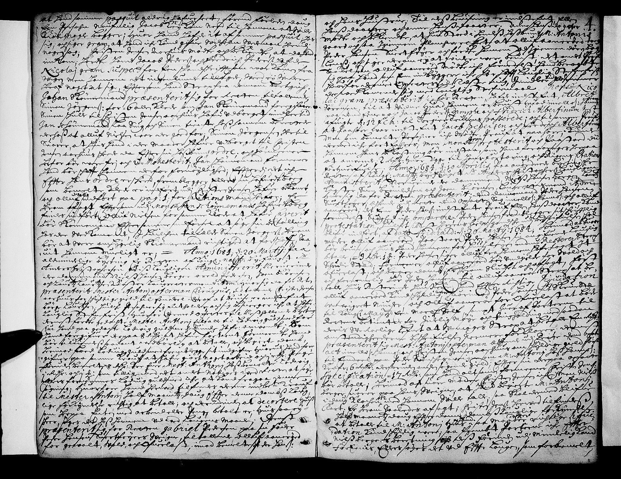 Halden byfogd, AV/SAO-A-10865/F/Fb/L0003: Tingbok, 1684-1689, p. 3b-4a