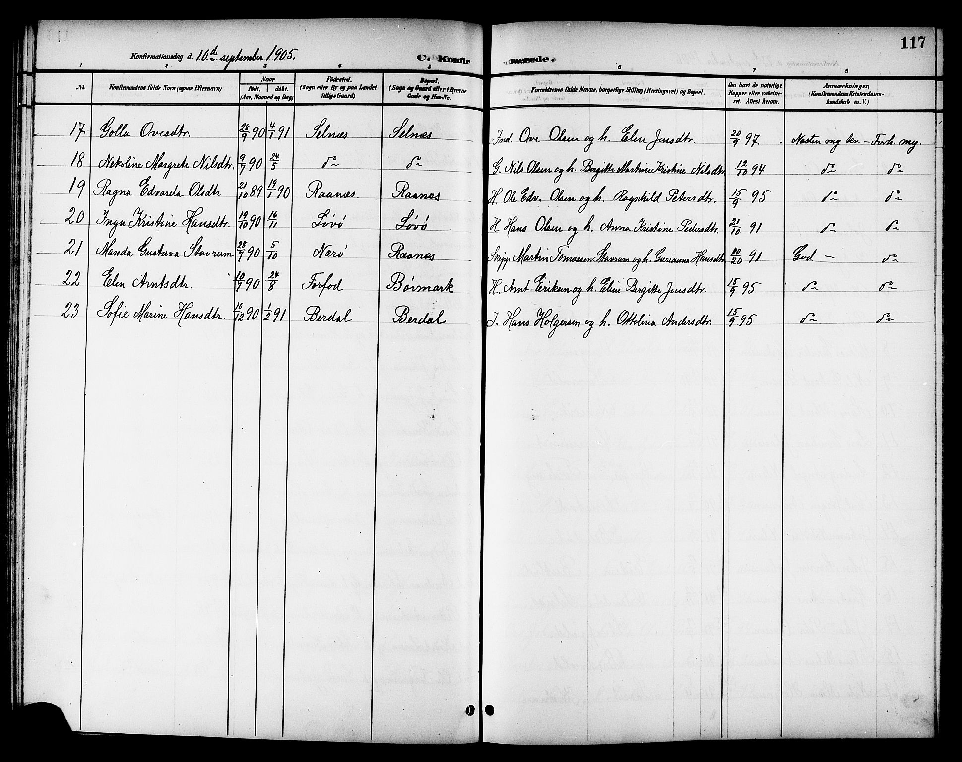 Ministerialprotokoller, klokkerbøker og fødselsregistre - Sør-Trøndelag, SAT/A-1456/655/L0688: Parish register (copy) no. 655C04, 1899-1922, p. 117