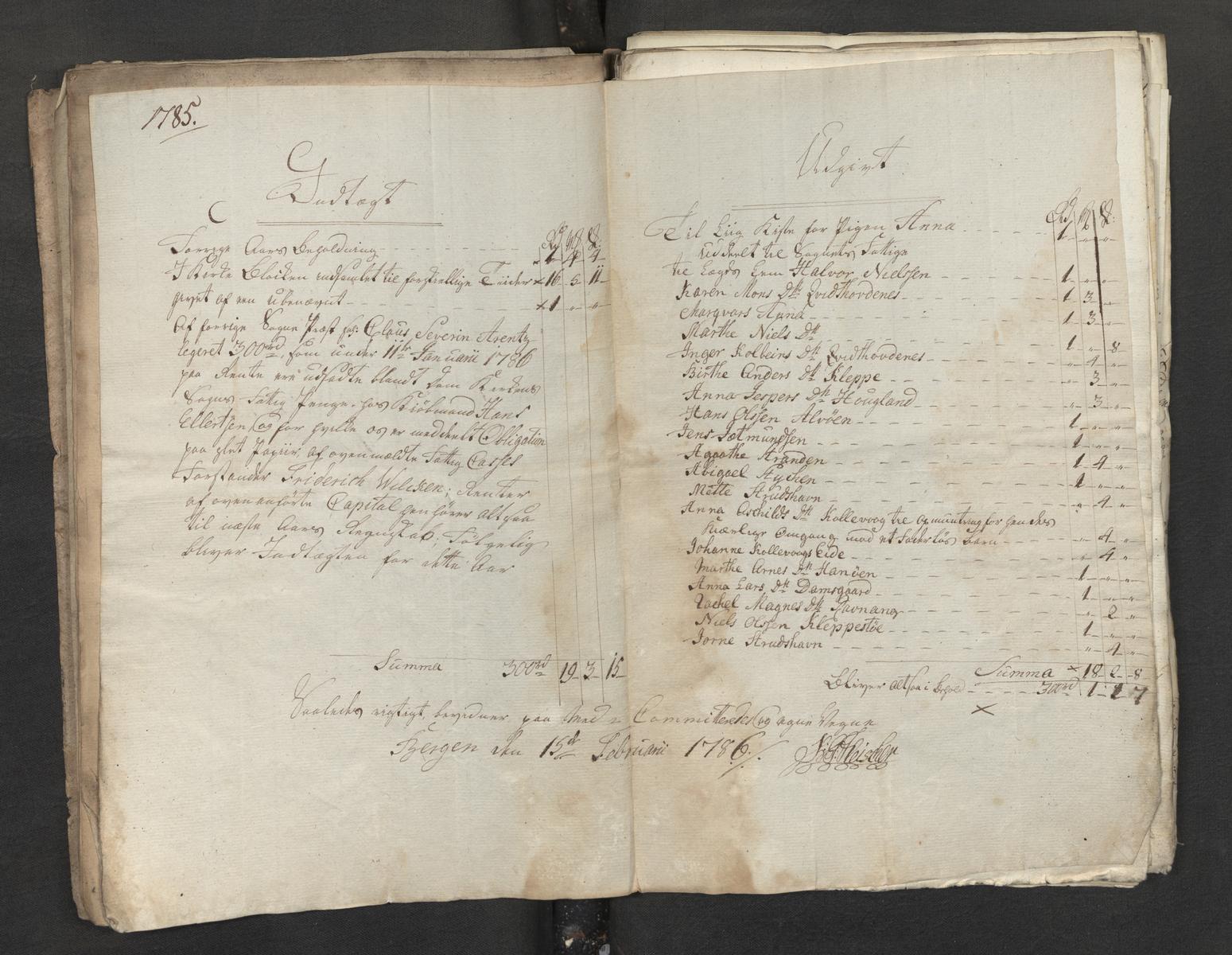 Overfattigkommisjonen i Bergen, AV/SAB-A-89001/H/L0098: Sognekommisjonens regnskaper, 1756-1798, p. 29