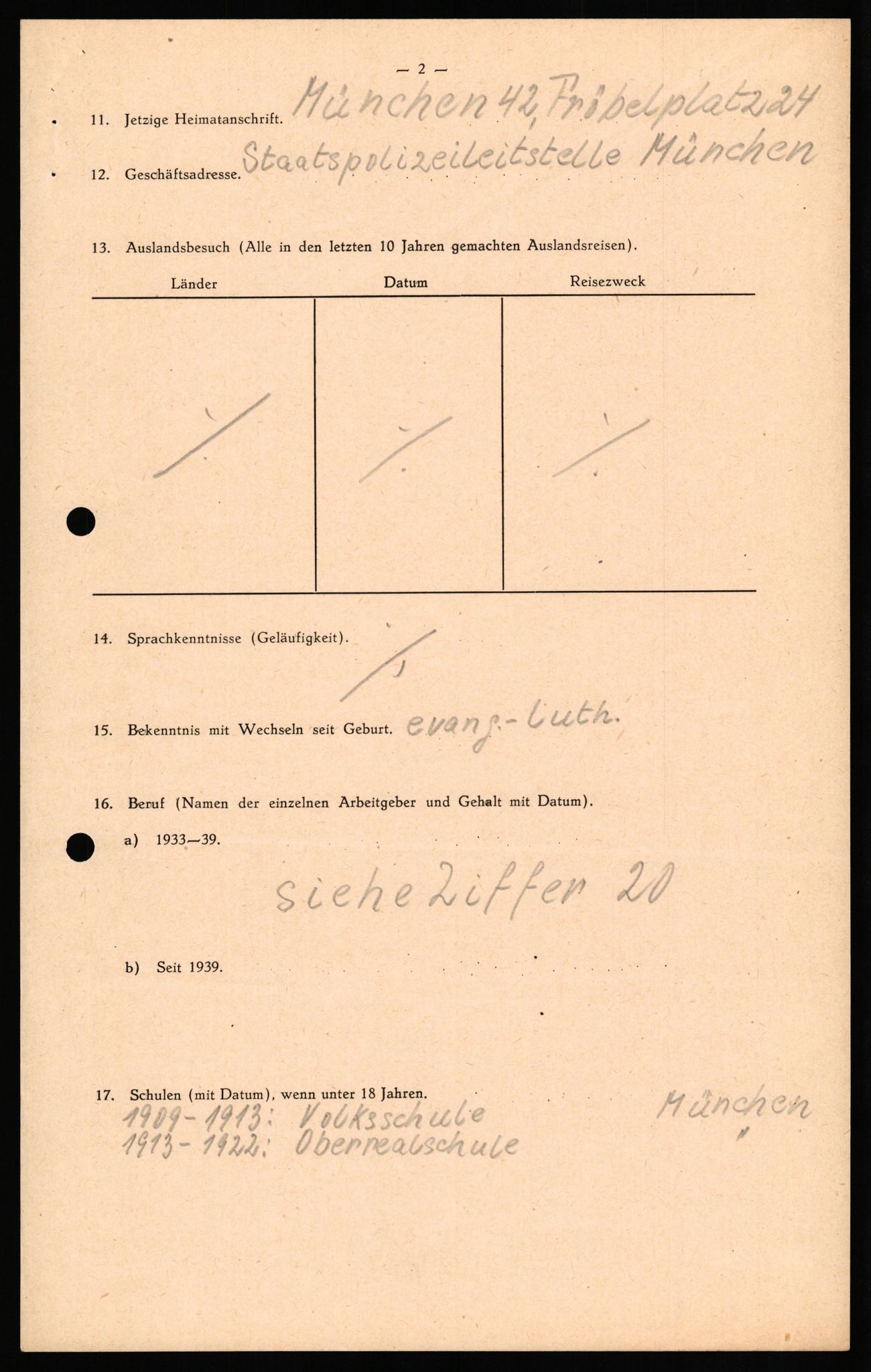 Forsvaret, Forsvarets overkommando II, AV/RA-RAFA-3915/D/Db/L0029: CI Questionaires. Tyske okkupasjonsstyrker i Norge. Tyskere., 1945-1946, p. 36