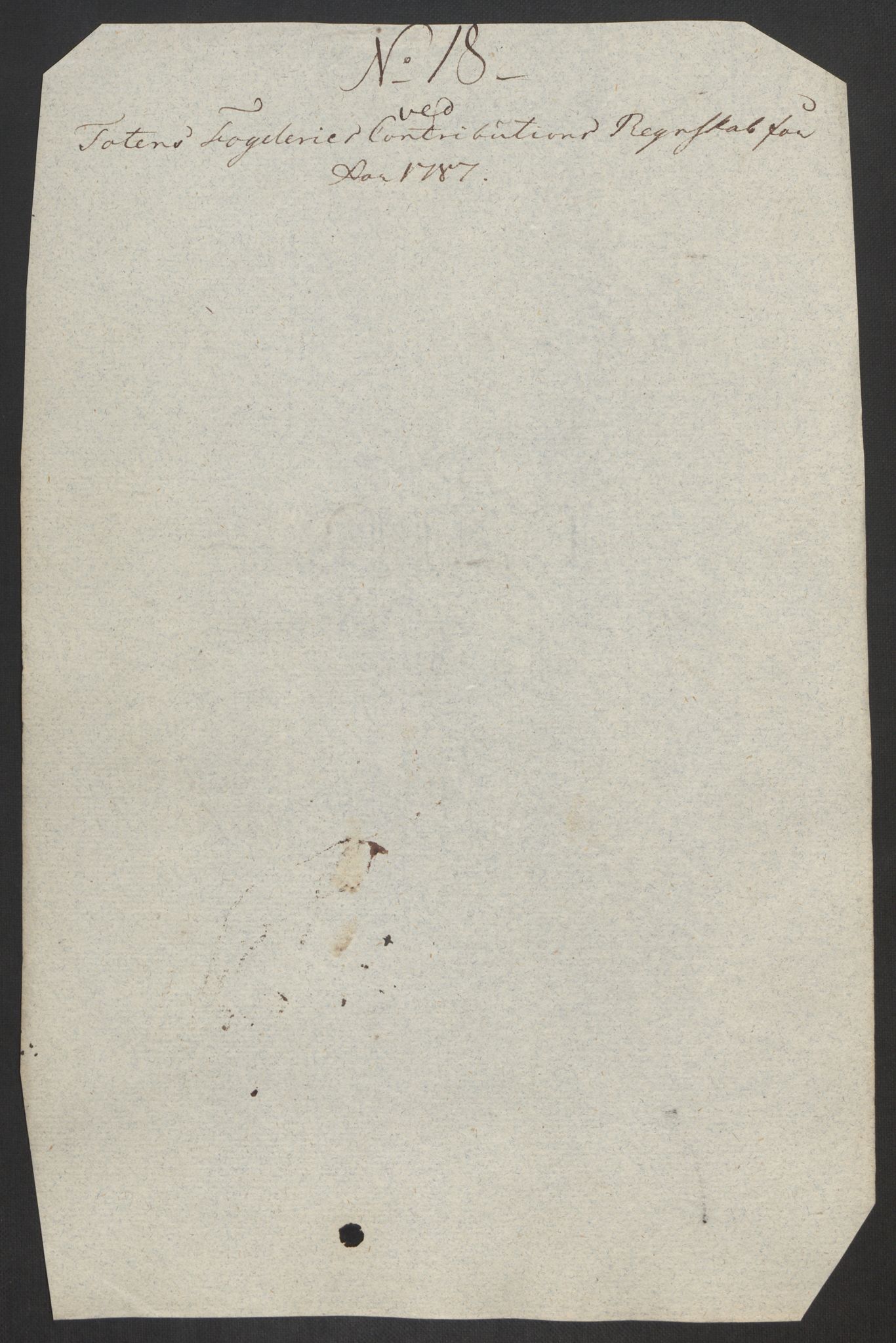 Rentekammeret inntil 1814, Reviderte regnskaper, Fogderegnskap, RA/EA-4092/R19/L1374: Fogderegnskap Toten, Hadeland og Vardal, 1787, p. 86