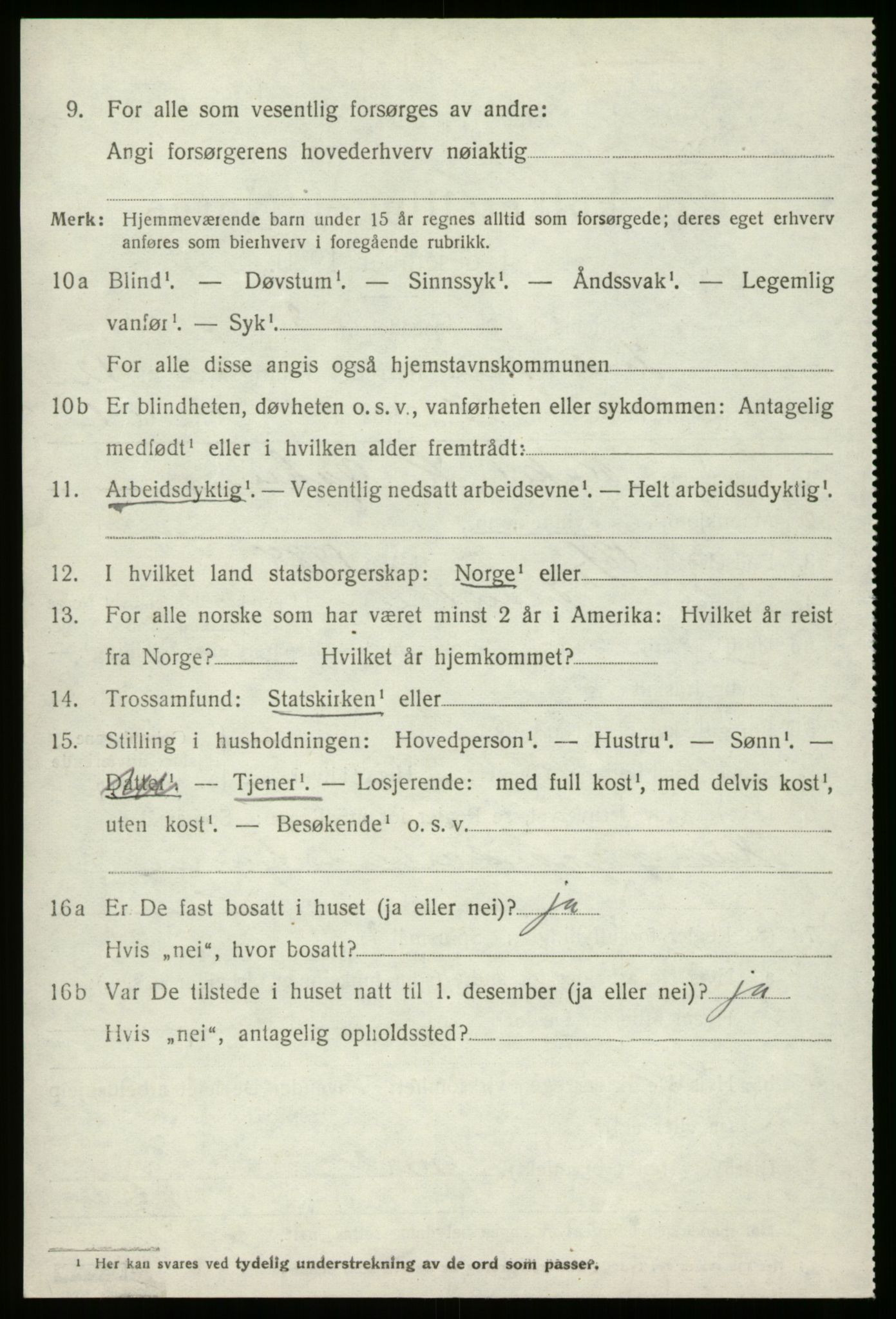 SAB, 1920 census for Innvik, 1920, p. 5120