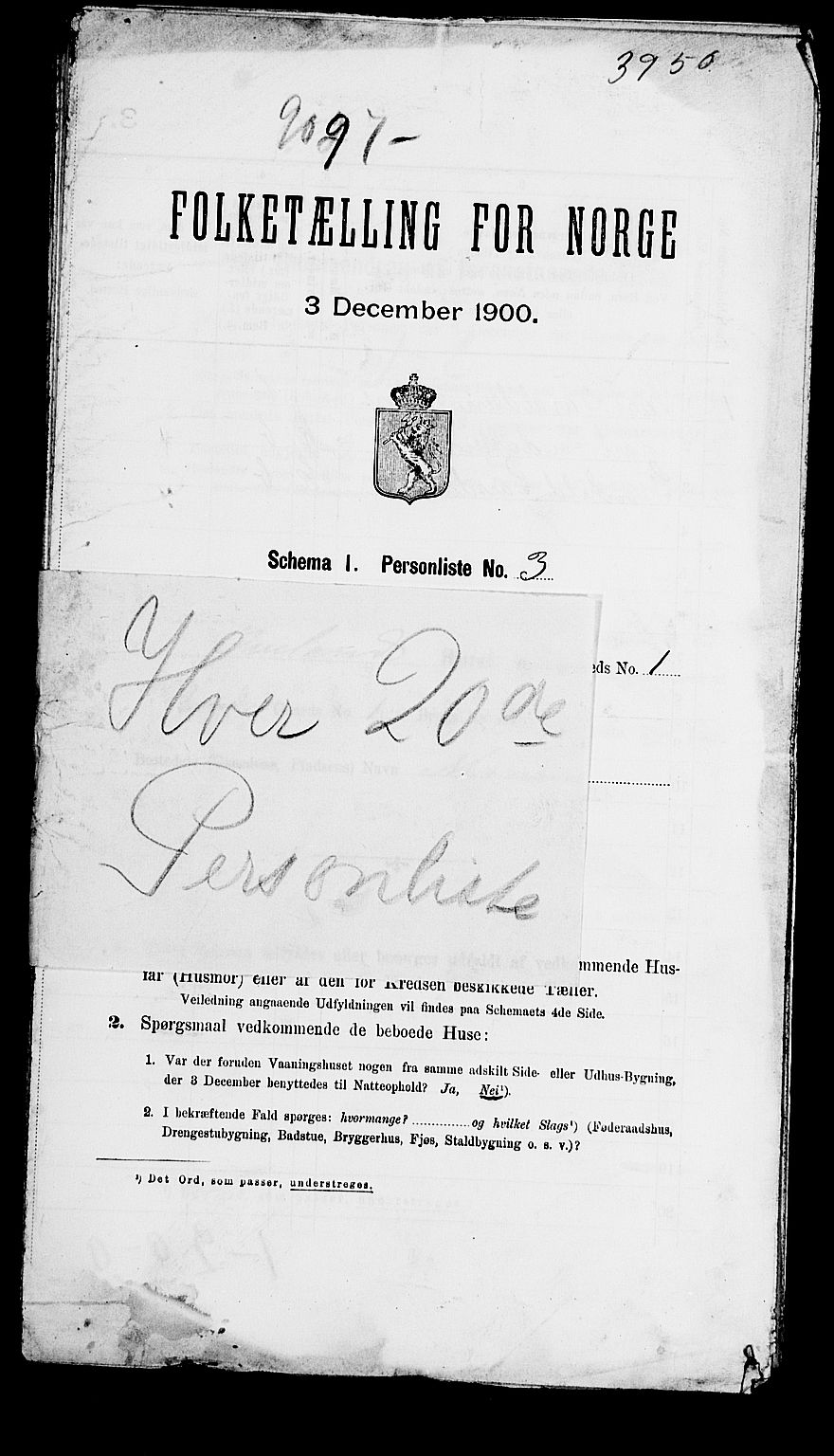 SAK, 1900 census for Iveland, 1900, p. 31