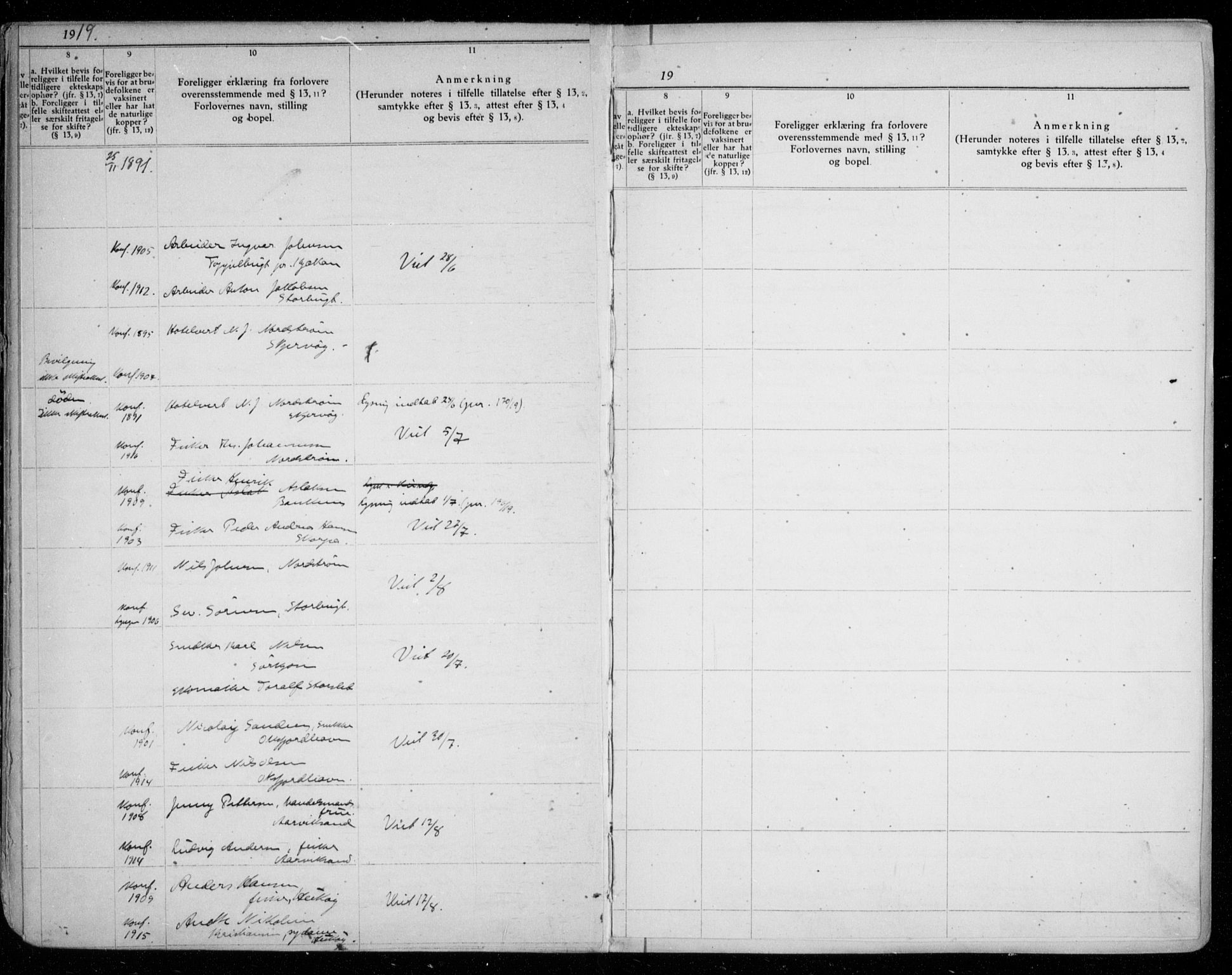 Skjervøy sokneprestkontor, AV/SATØ-S-1300/I/Ib/L0063: Banns register no. 63, 1919-1940