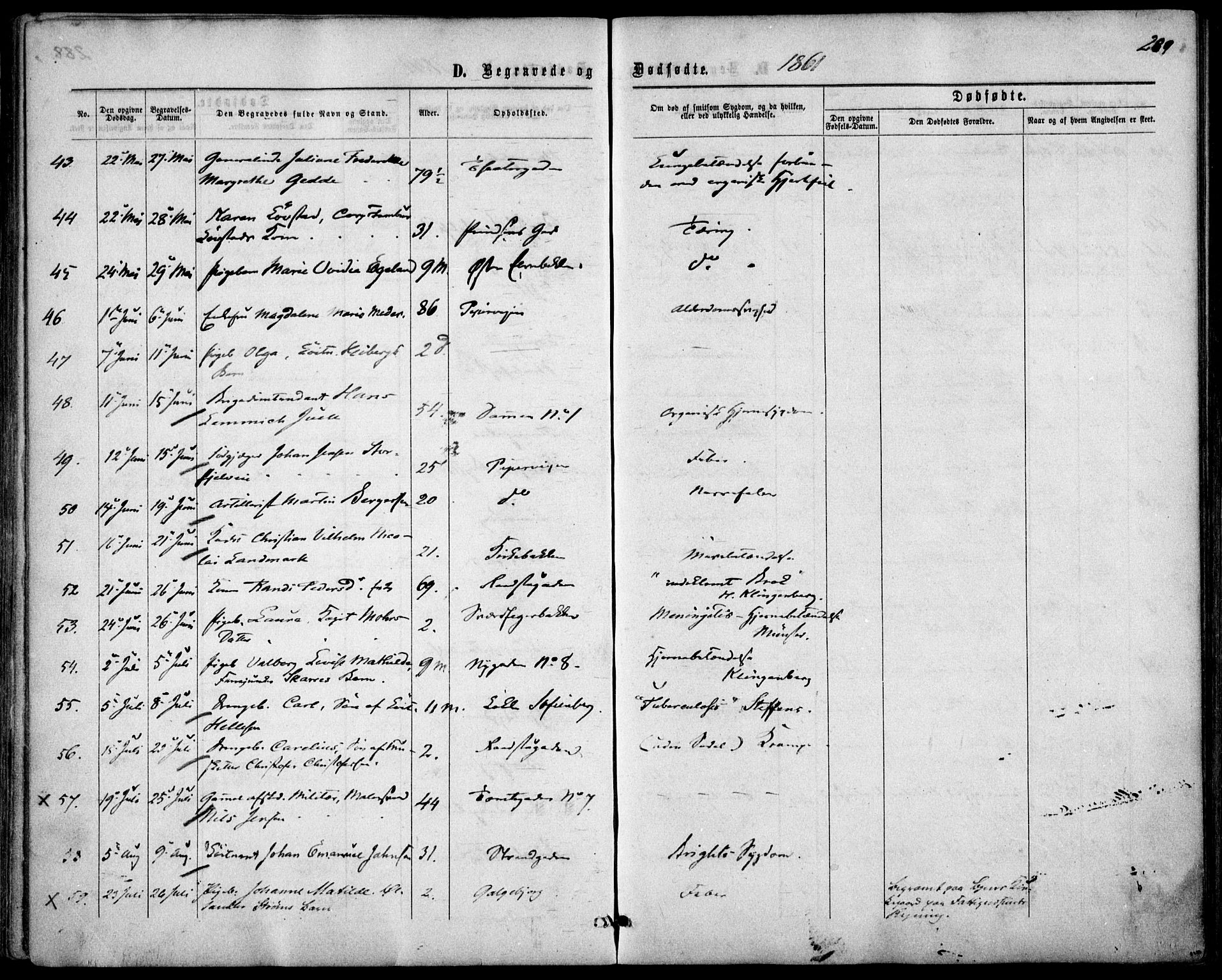 Garnisonsmenigheten Kirkebøker, AV/SAO-A-10846/F/Fa/L0010: Parish register (official) no. 10, 1859-1869, p. 289