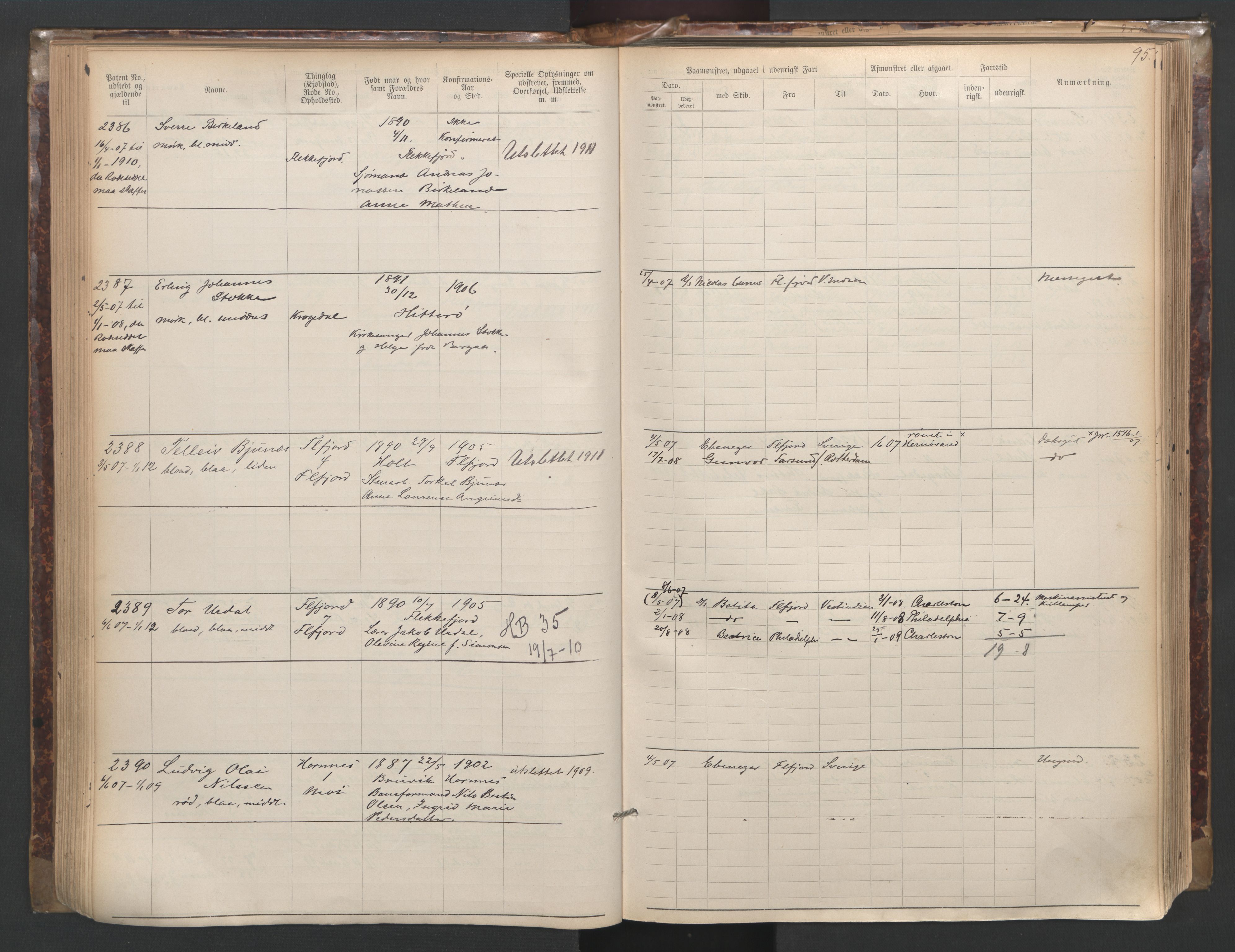 Flekkefjord mønstringskrets, SAK/2031-0018/F/Fa/L0003: Annotasjonsrulle nr 1921-2963 med register, N-3, 1892-1948, p. 126